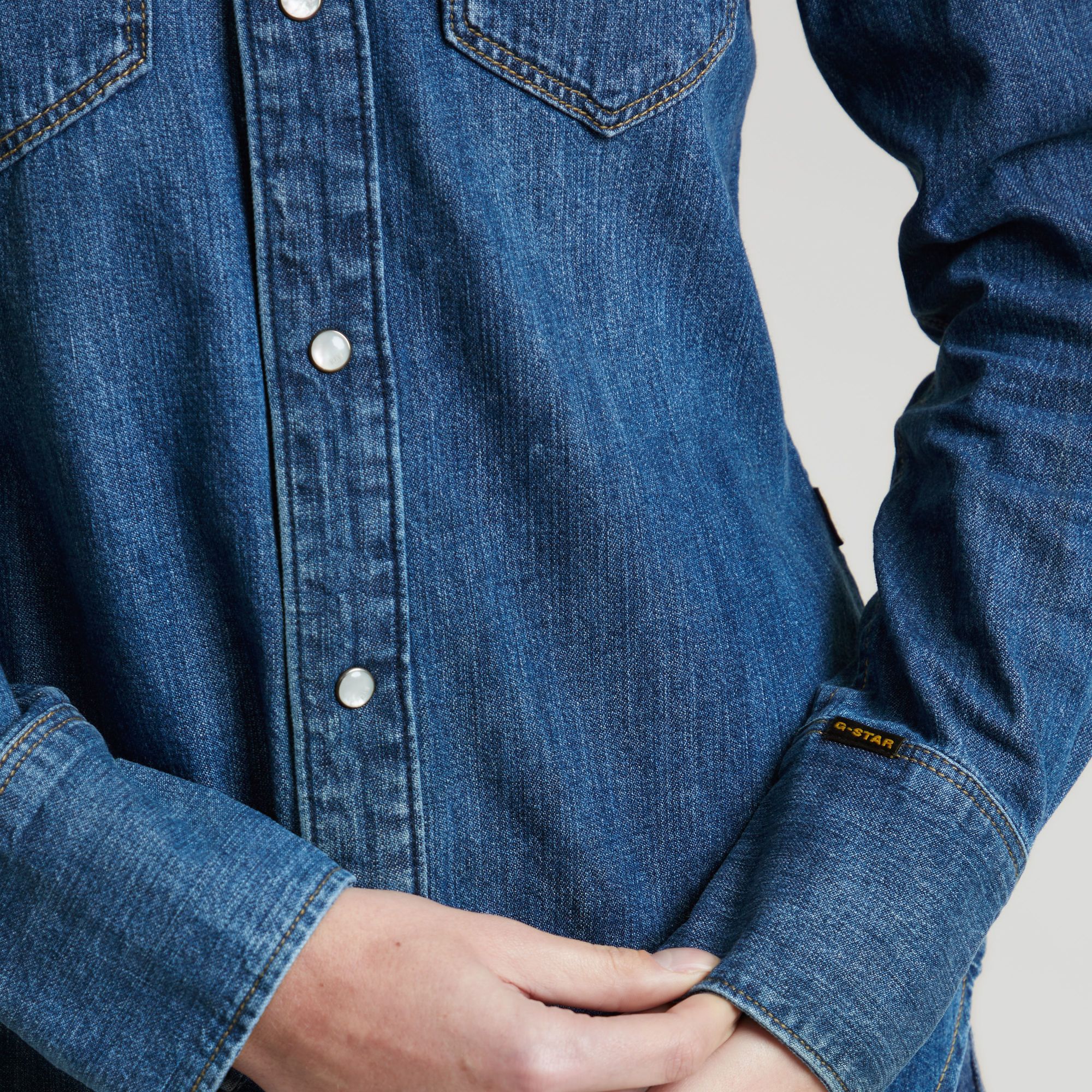 G-Star RAW Slim Western Shirt Donkerblauw Dames
