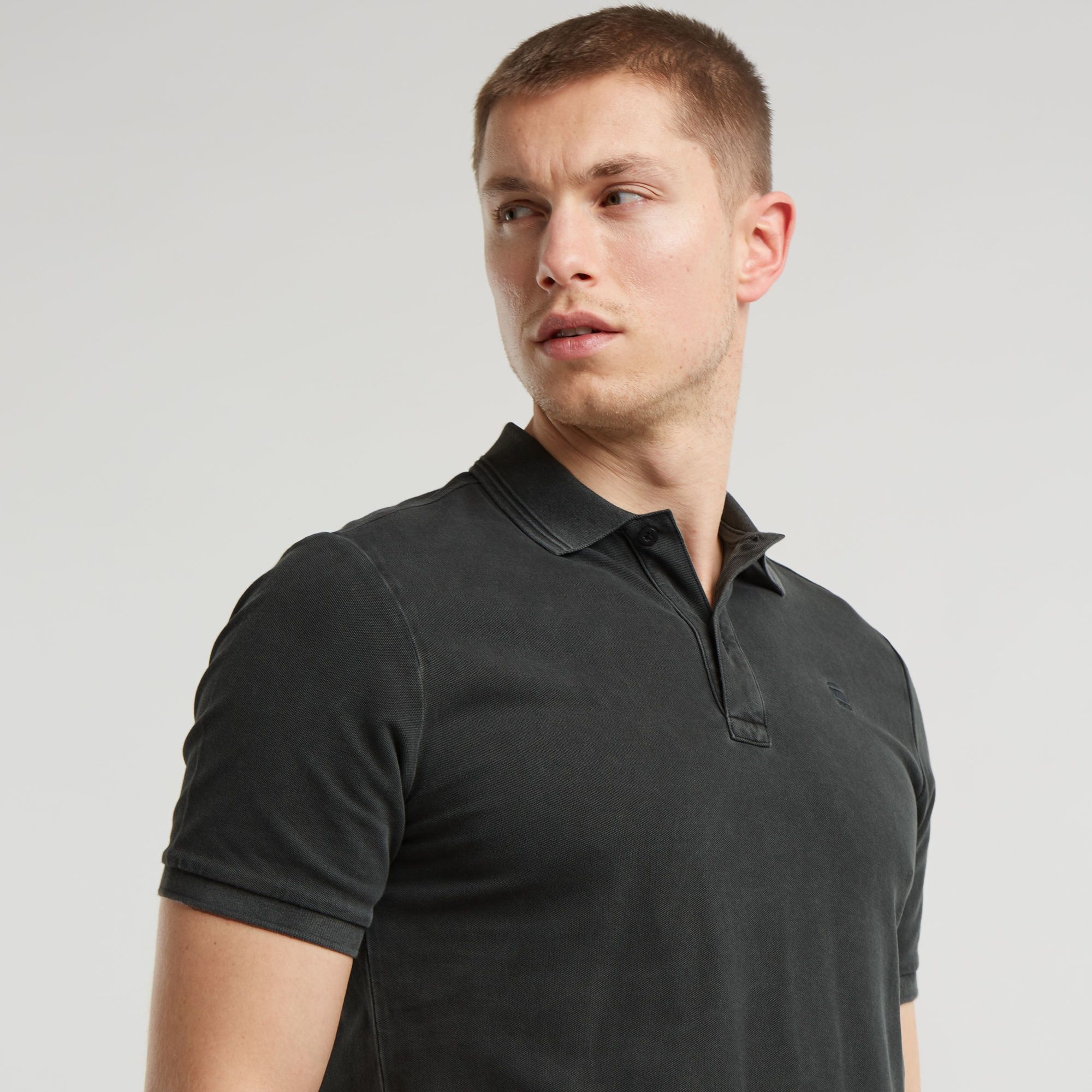 G-Star RAW Dunda Overdyed Slim Polo Zwart Heren