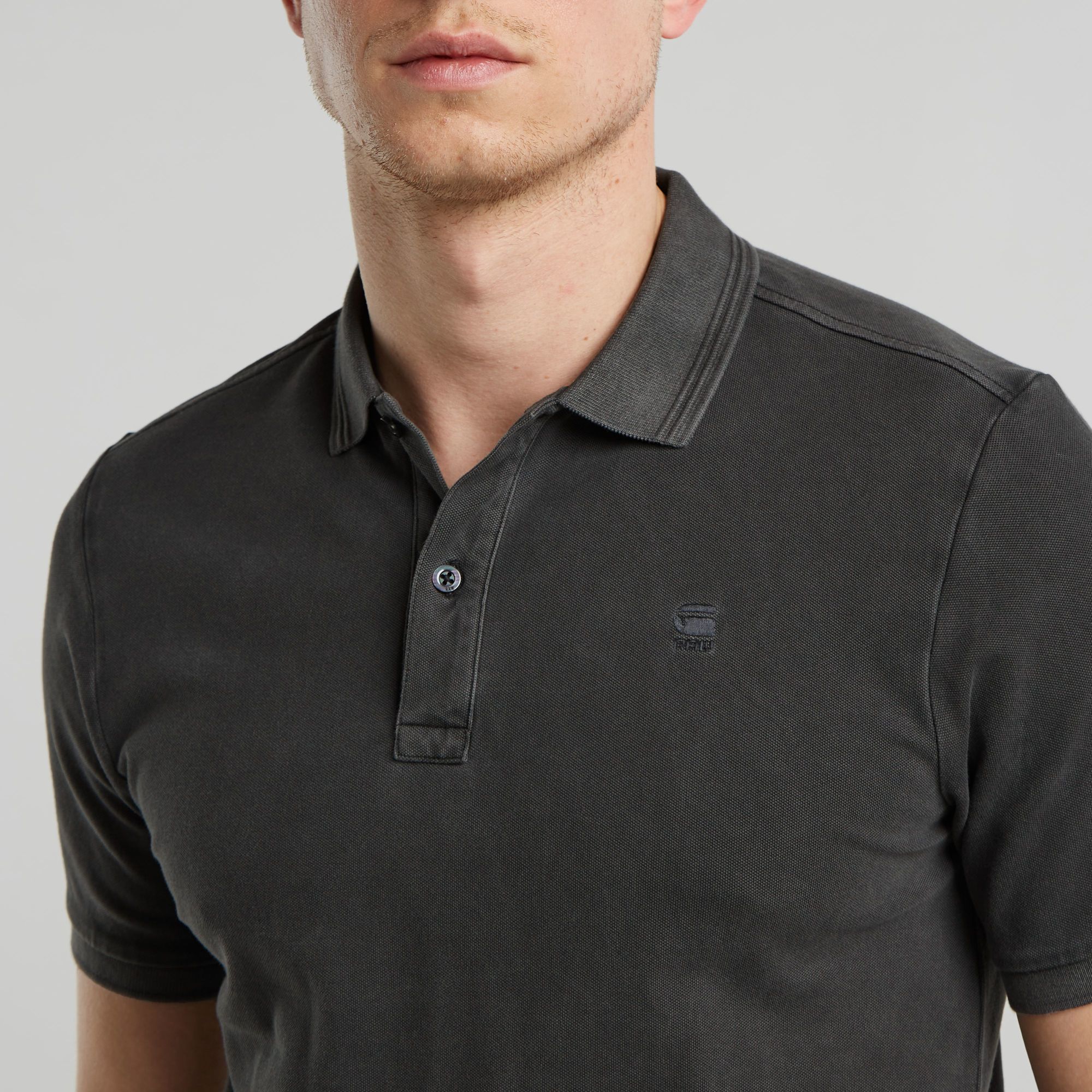 G-Star RAW Dunda Overdyed Slim Polo Zwart Heren