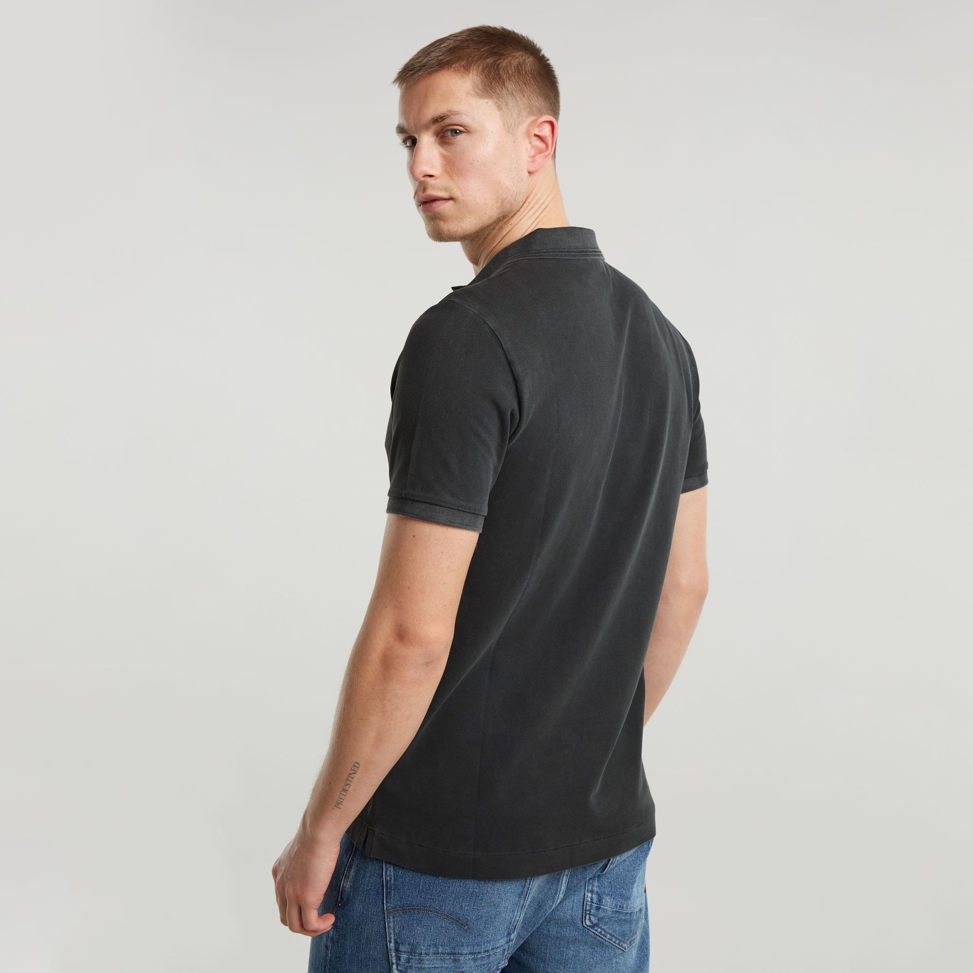G-Star RAW Dunda Overdyed Slim Polo Zwart Heren