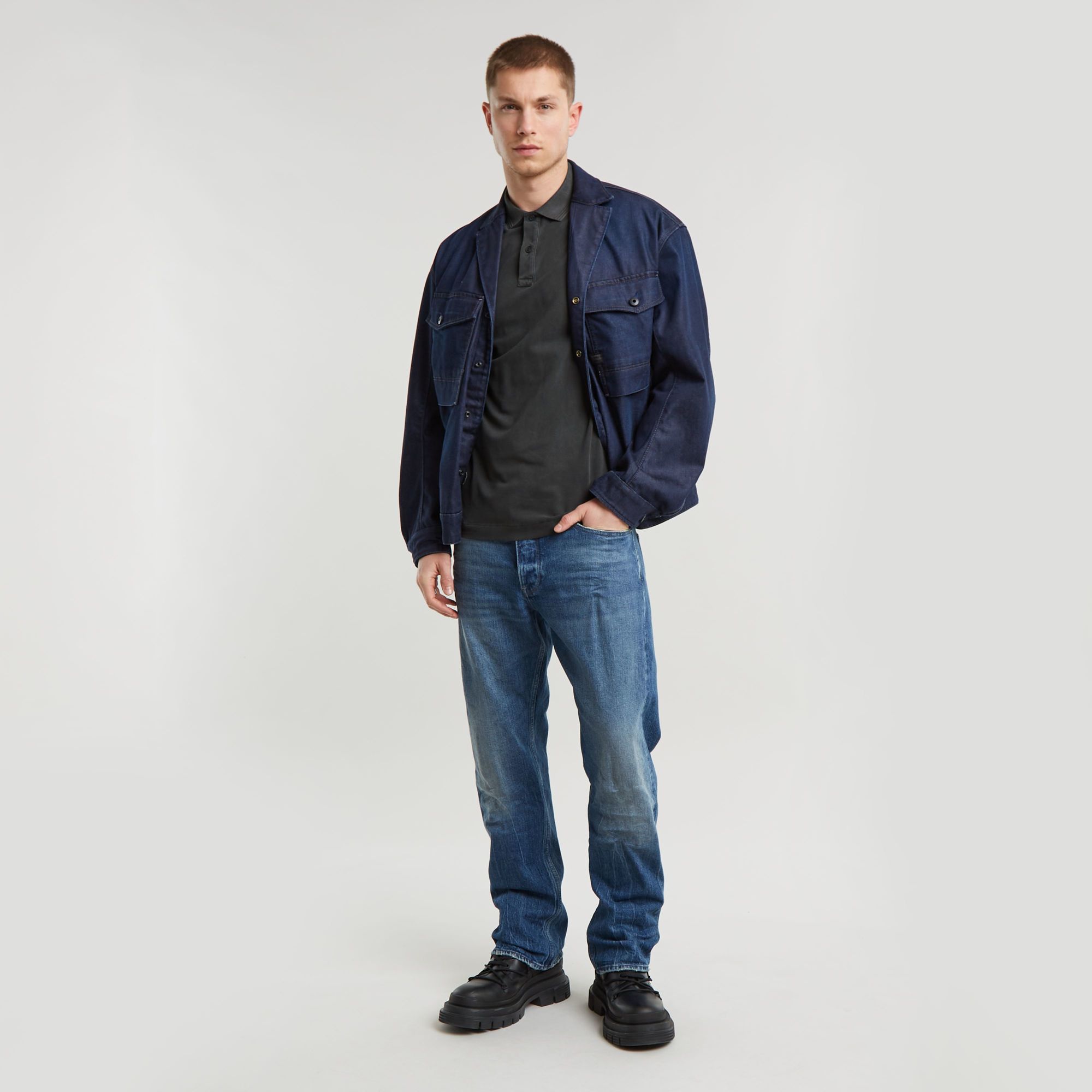 G-Star RAW Dunda Overdyed Slim Polo Zwart Heren