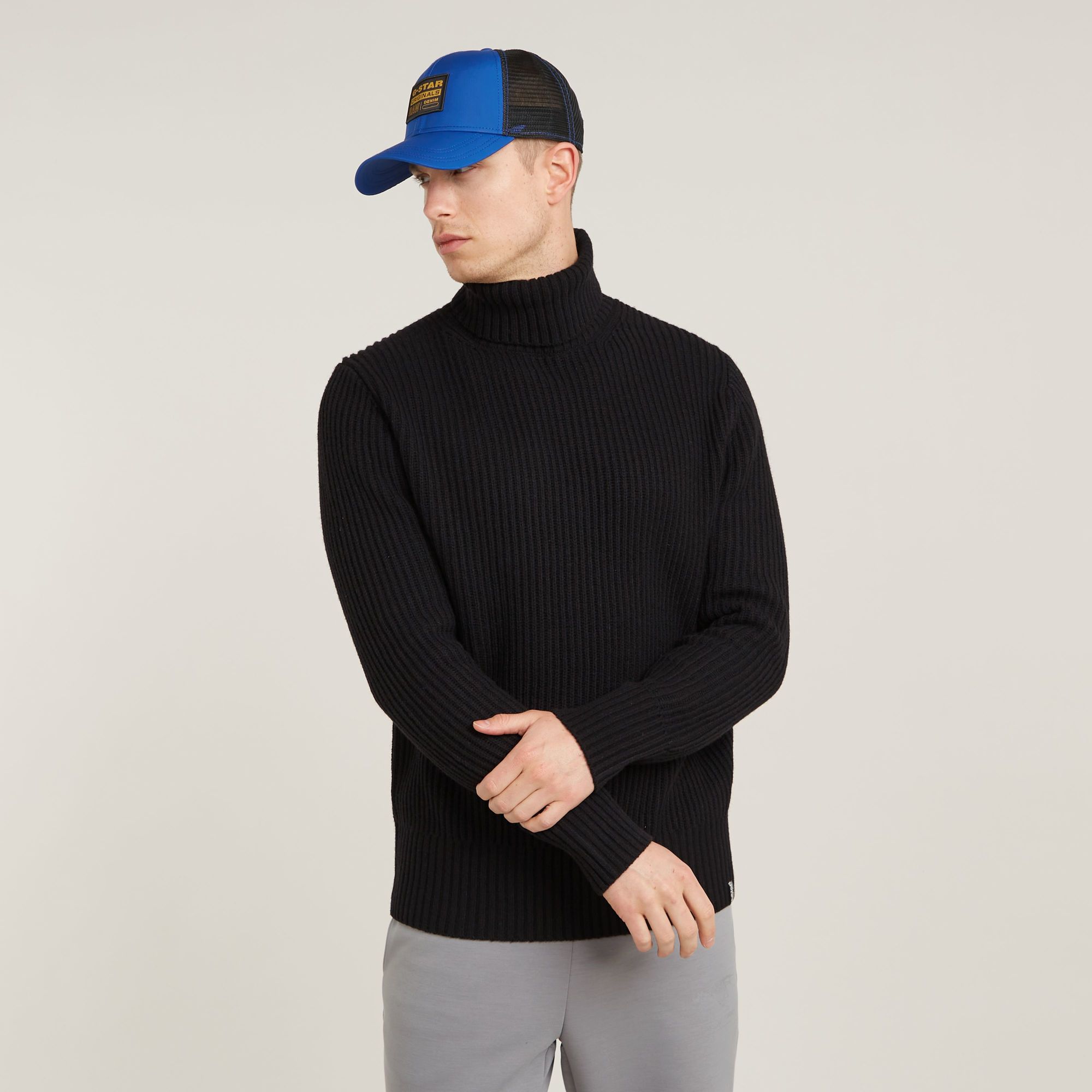 

Essential Gebreide Coltrui - Zwart - Heren