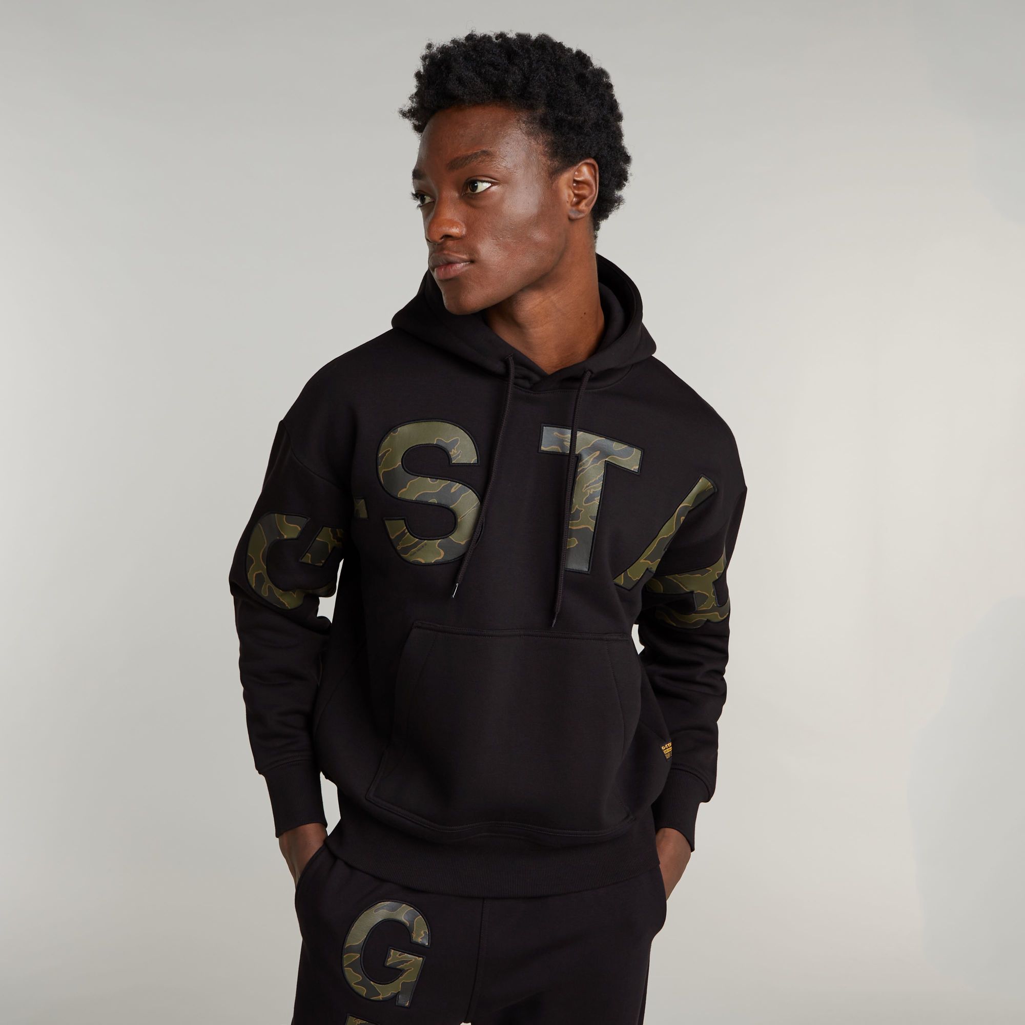 G-Star Raw Hoodie met labelpatches model 'Embro'