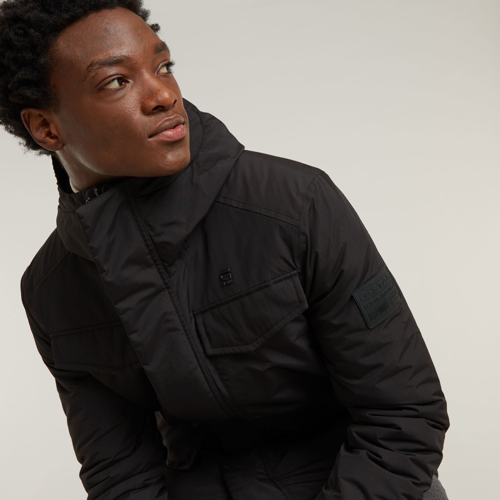 G-Star RAW Vodan Gewatteerde Parka Met Capuchon Zwart Heren