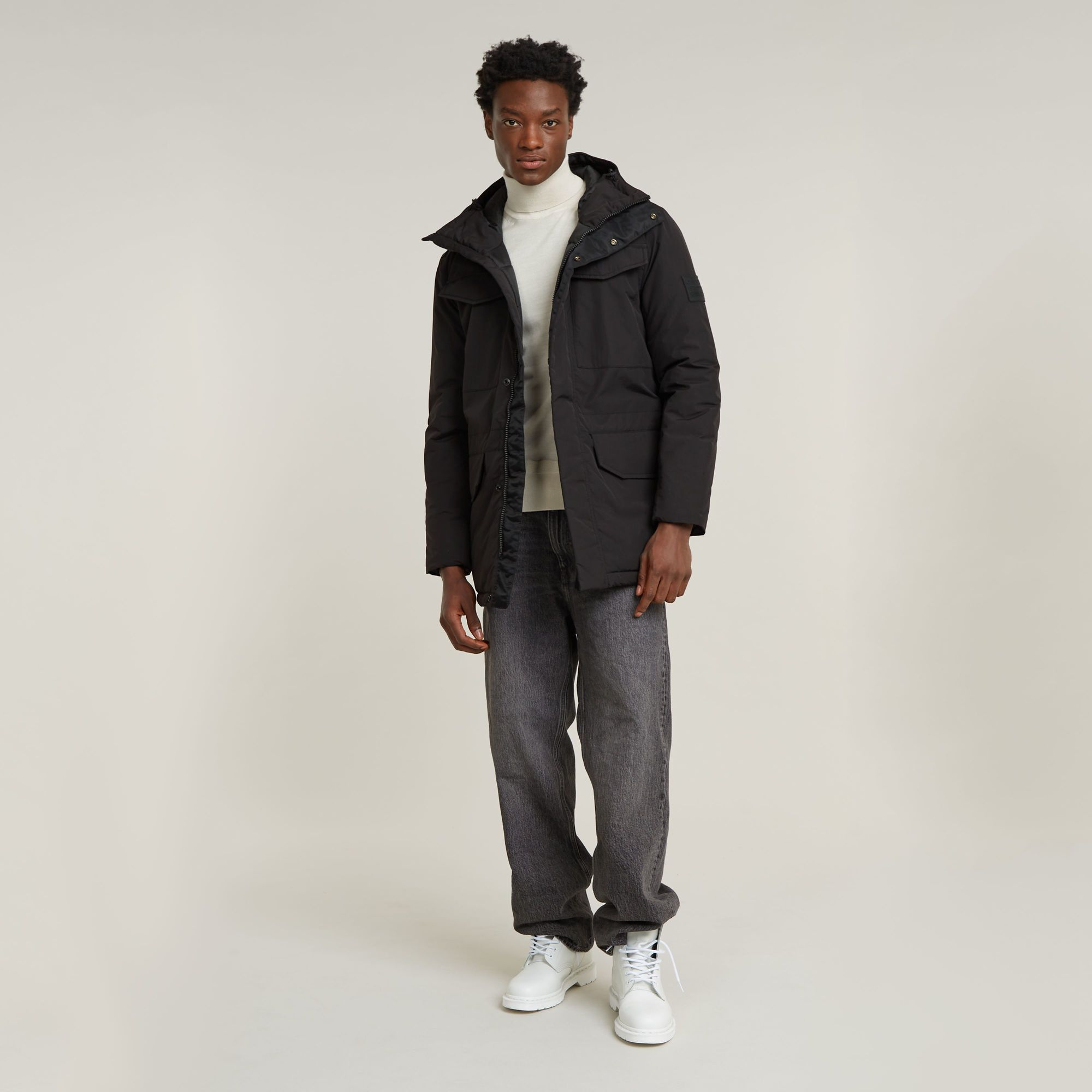 G-Star RAW Vodan Gewatteerde Parka Met Capuchon Zwart Heren