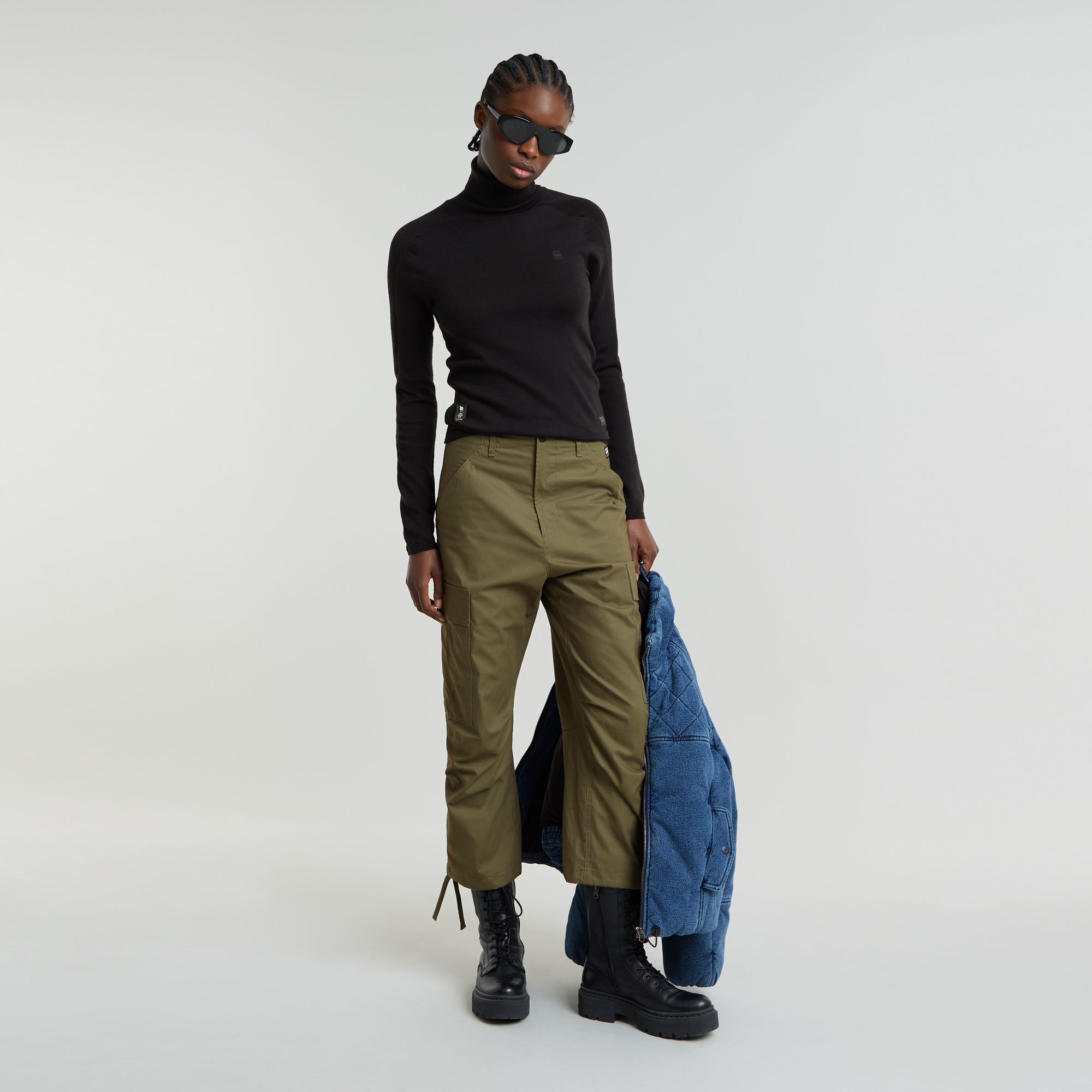 G-Star RAW Core Slim Gebreide Coltrui Zwart Dames