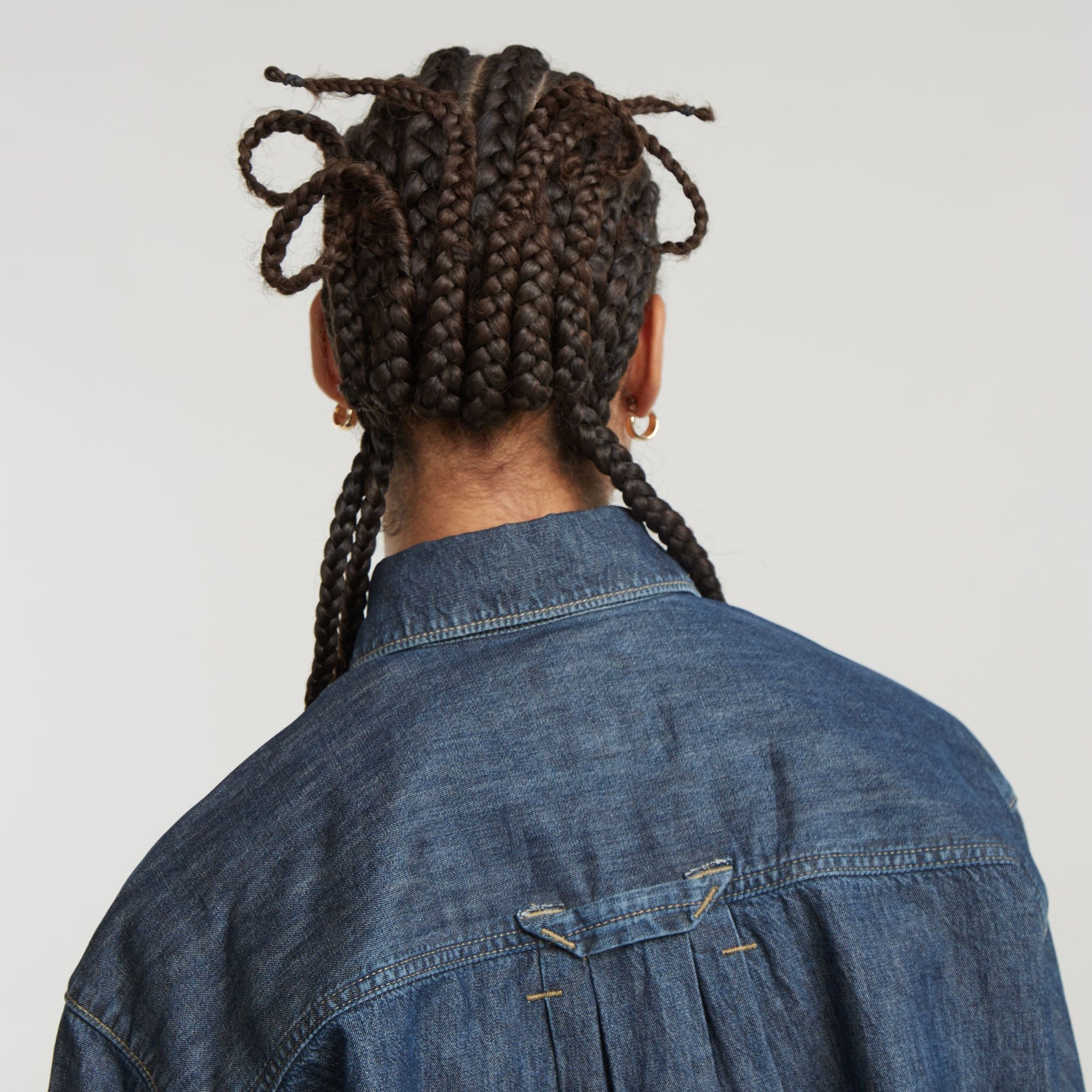 G-Star RAW Cropped Shirt Donkerblauw Dames
