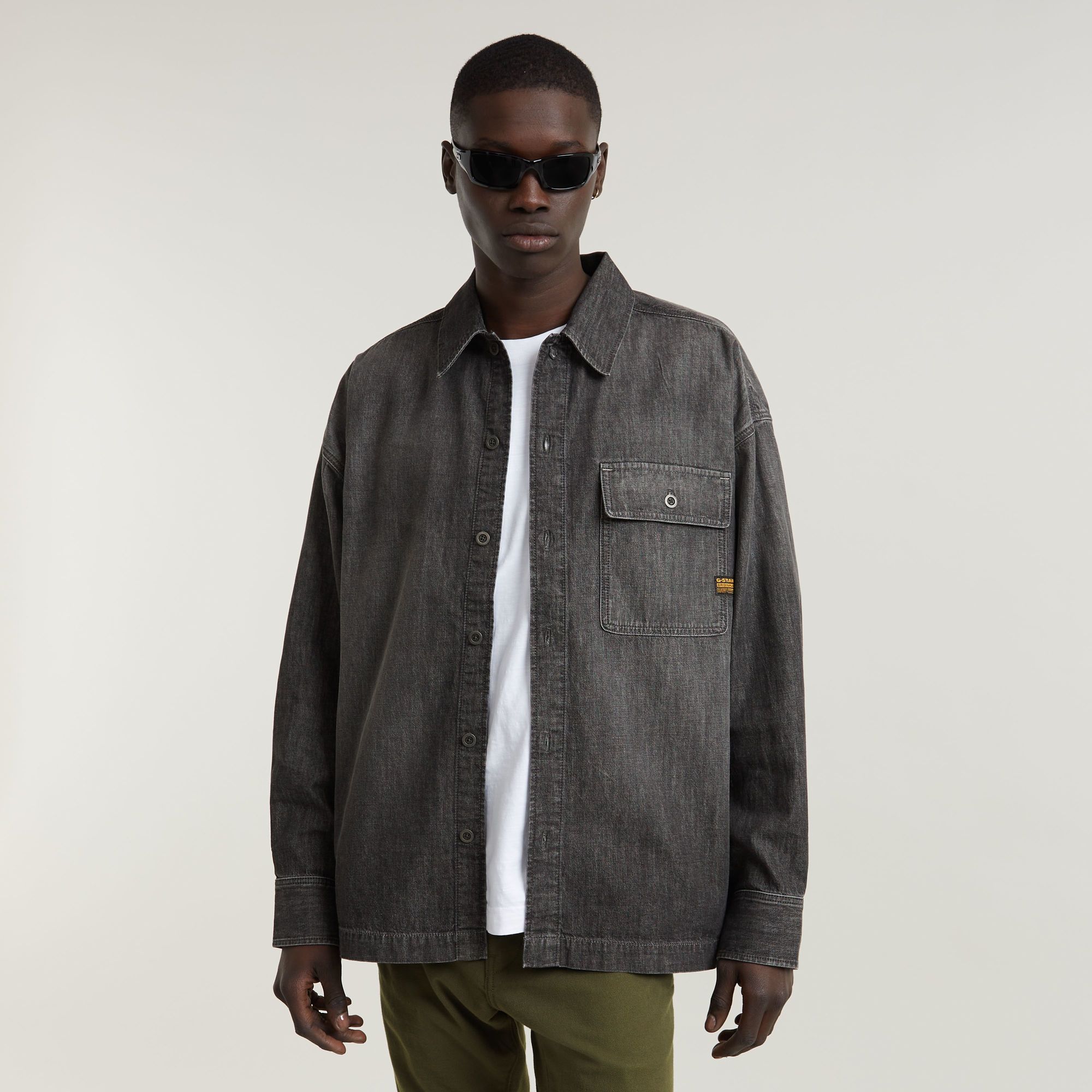 

Boxy Flap Pocket Shirt - Grey - Men