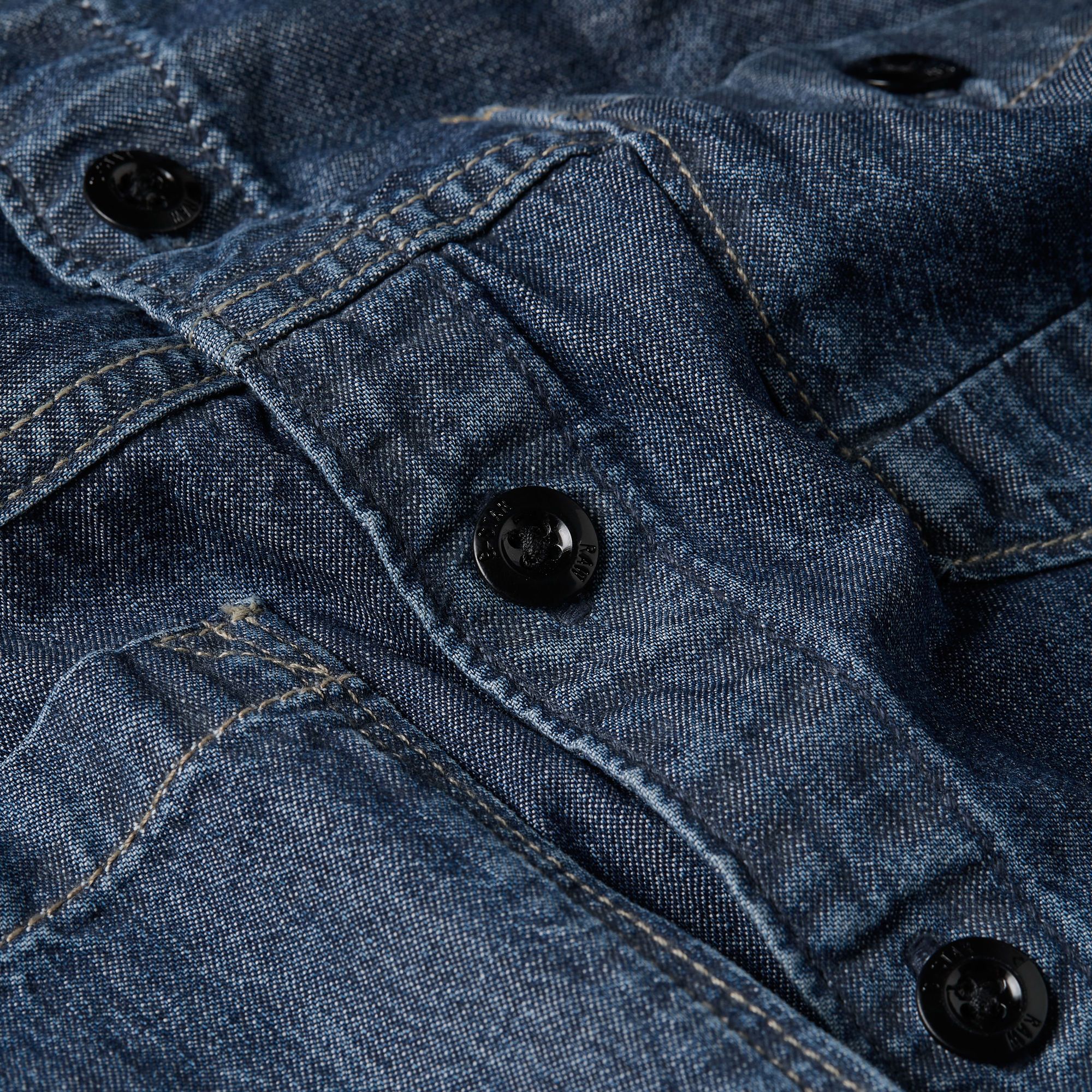 G-Star RAW Cropped Shirt Donkerblauw Dames