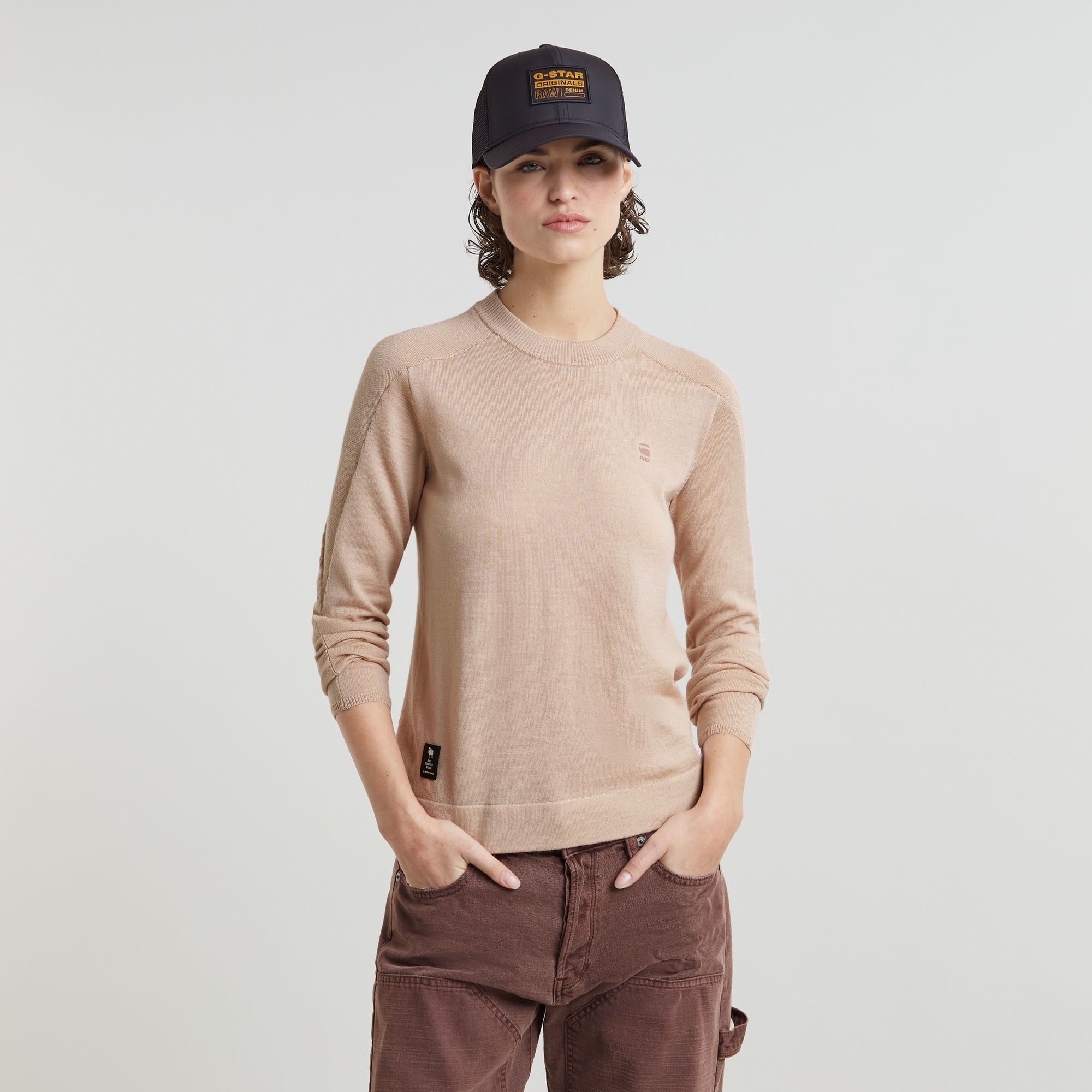 Core Knitted Pullover - Pink - Damen