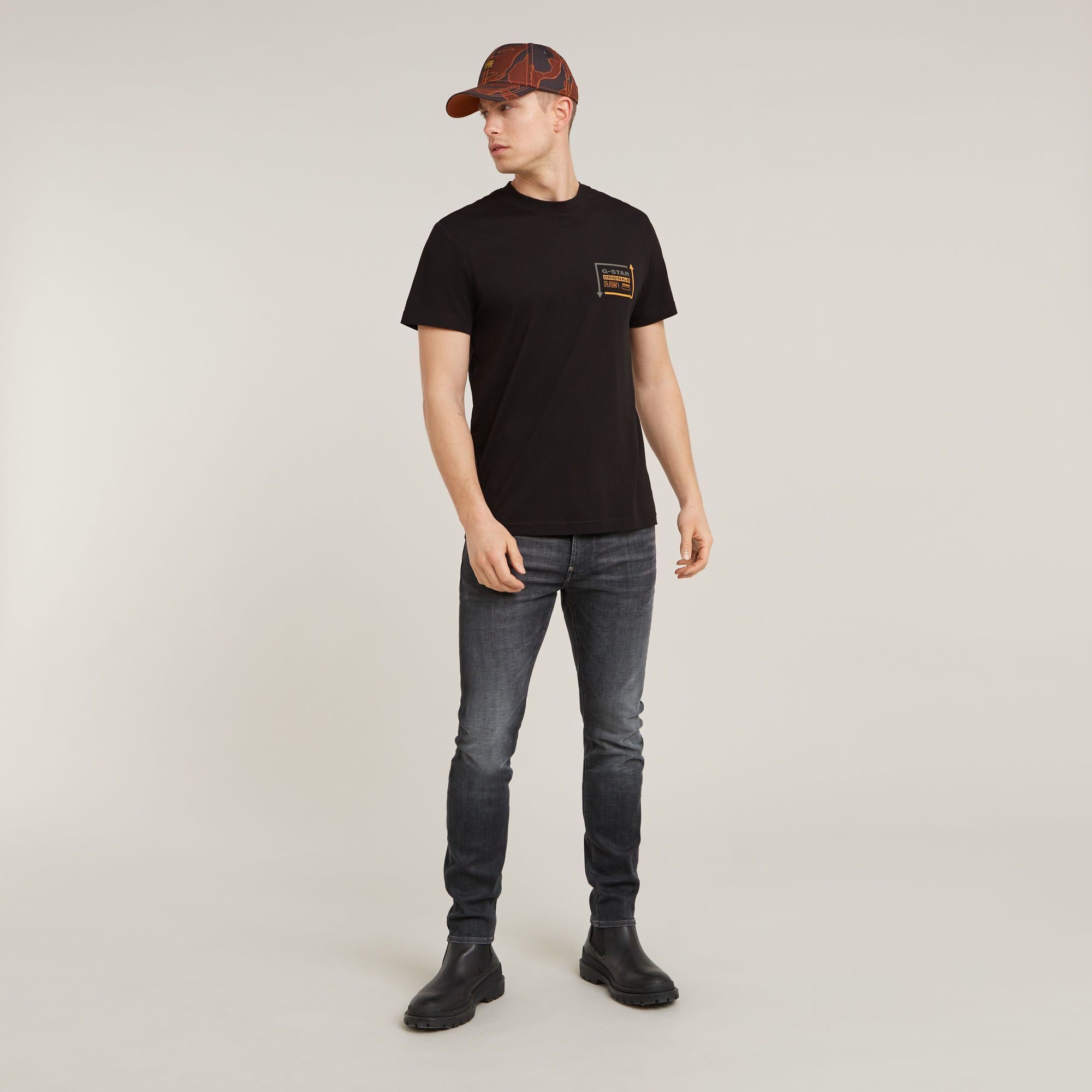 G-Star RAW Originals Catch T-Shirt Zwart Heren