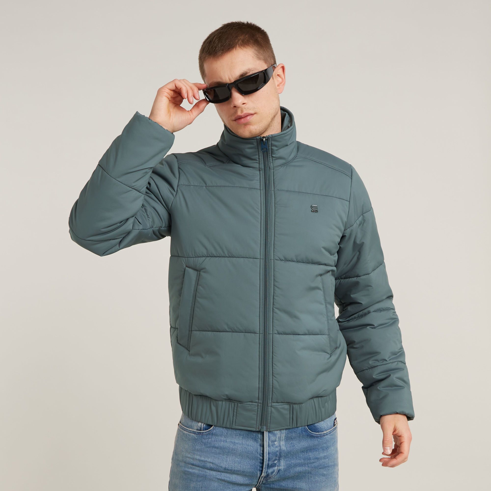 Padded Quilted Jacke - Grau - Herren