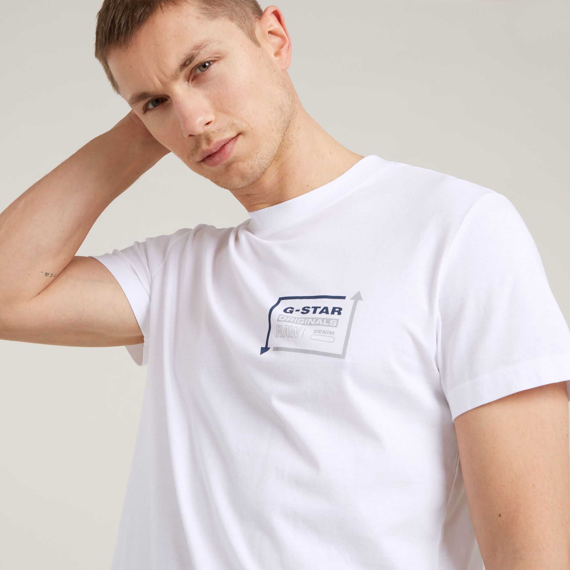 G-Star RAW Originals Catch T-Shirt Wit Heren