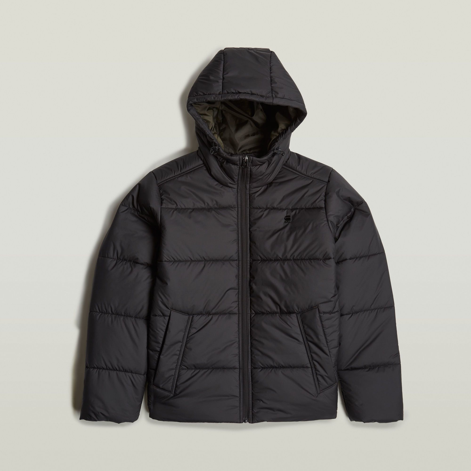 G-Star RAW Gewatteerde Puffer Met Capuchon Zwart Heren