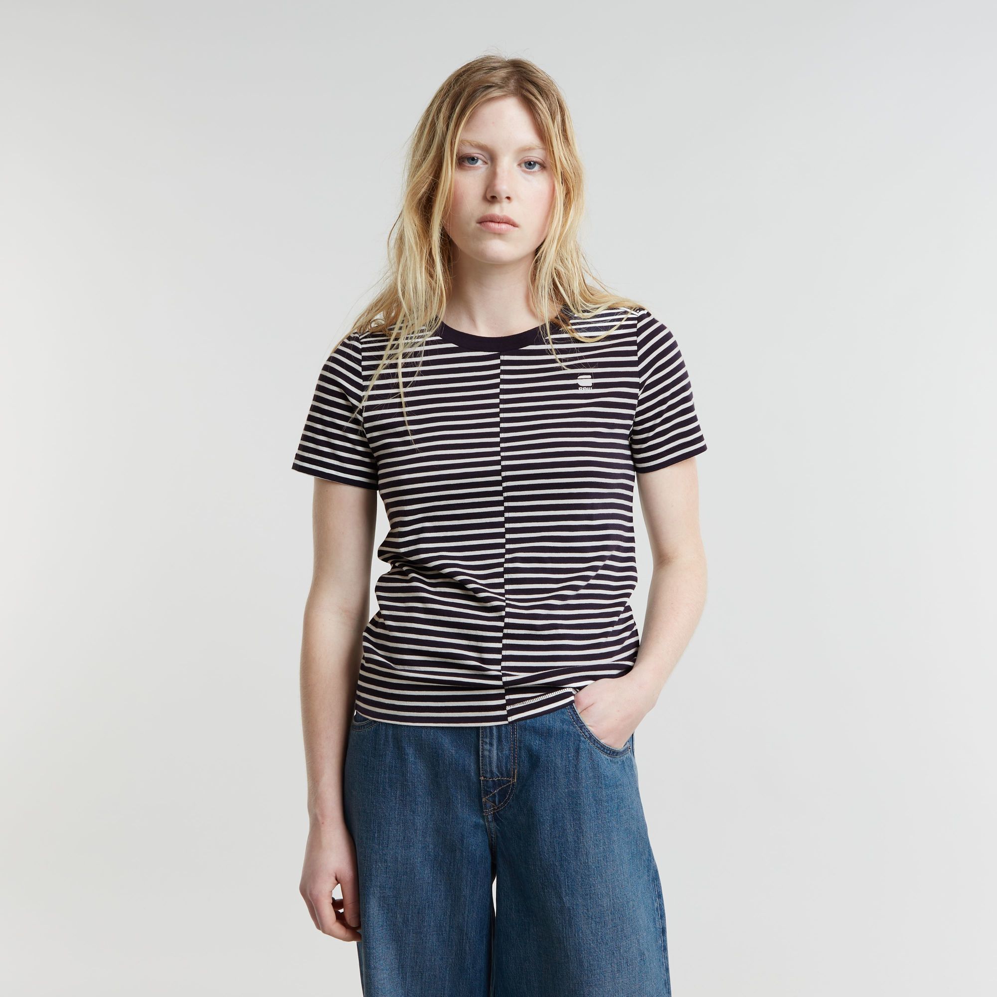 Front Seam Stripe Top - Mehrfarbig - Damen