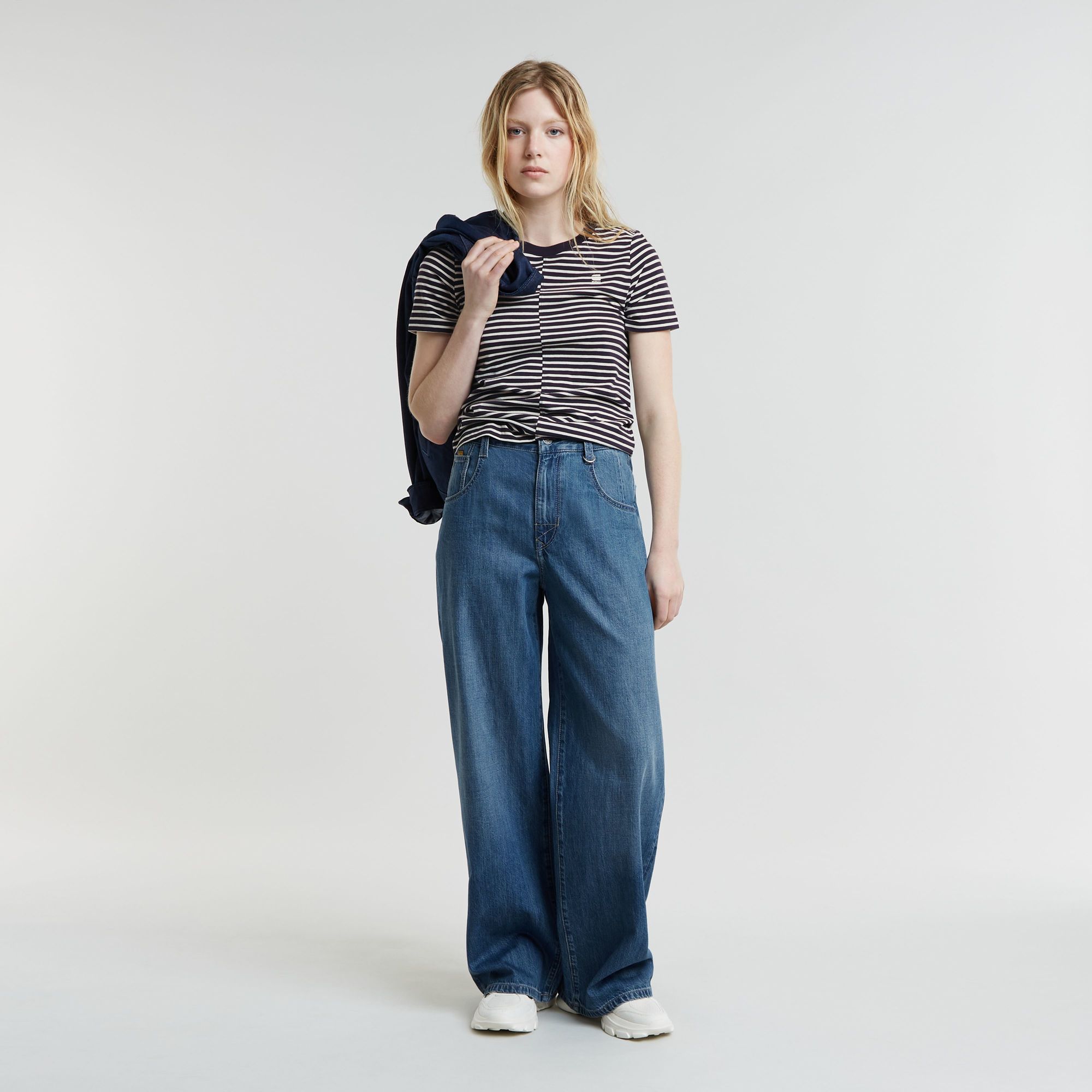 G-Star RAW Front Seam Stripe Top Meerkleurig Dames