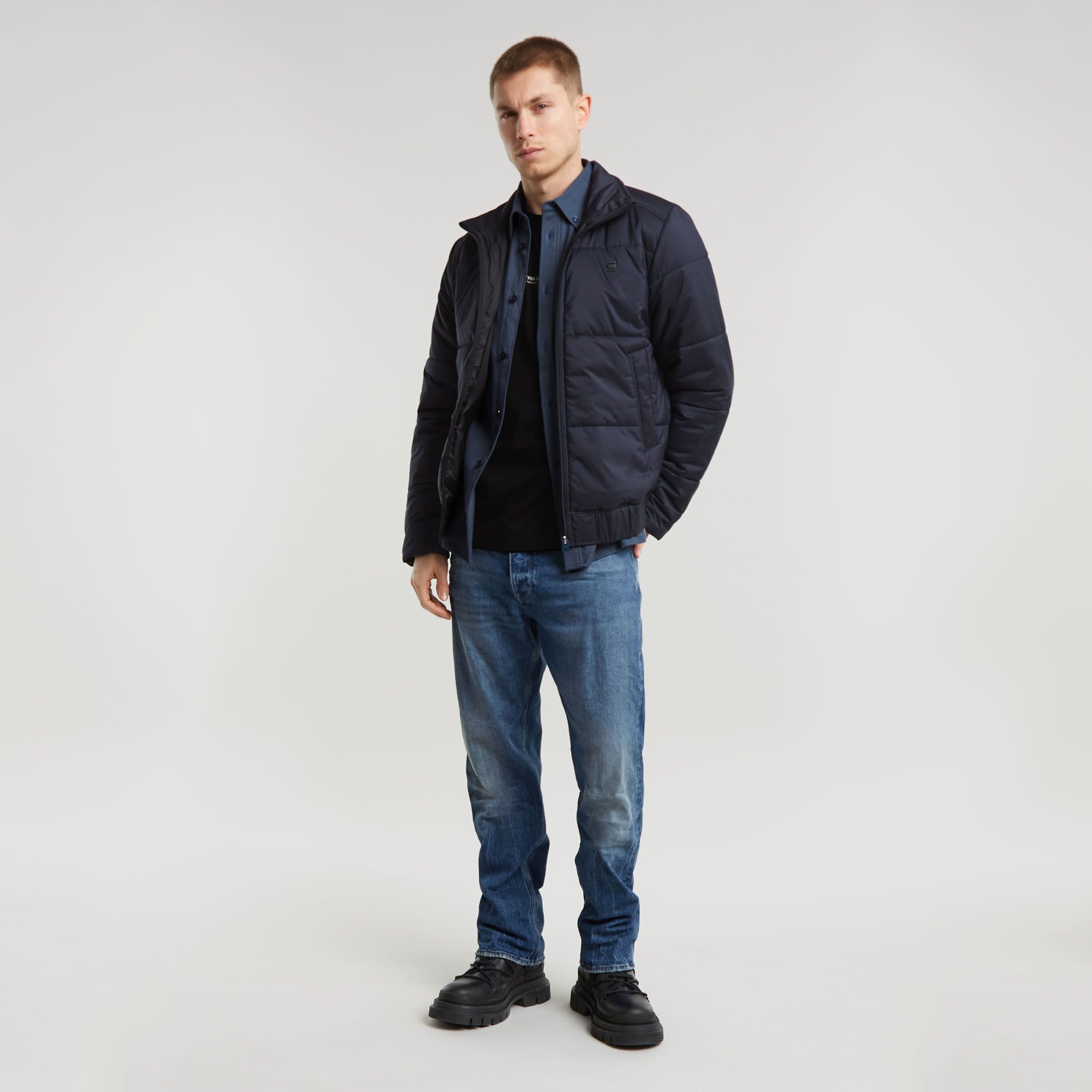 G-Star RAW Gewatteerd Jack Quilted Donkerblauw Heren