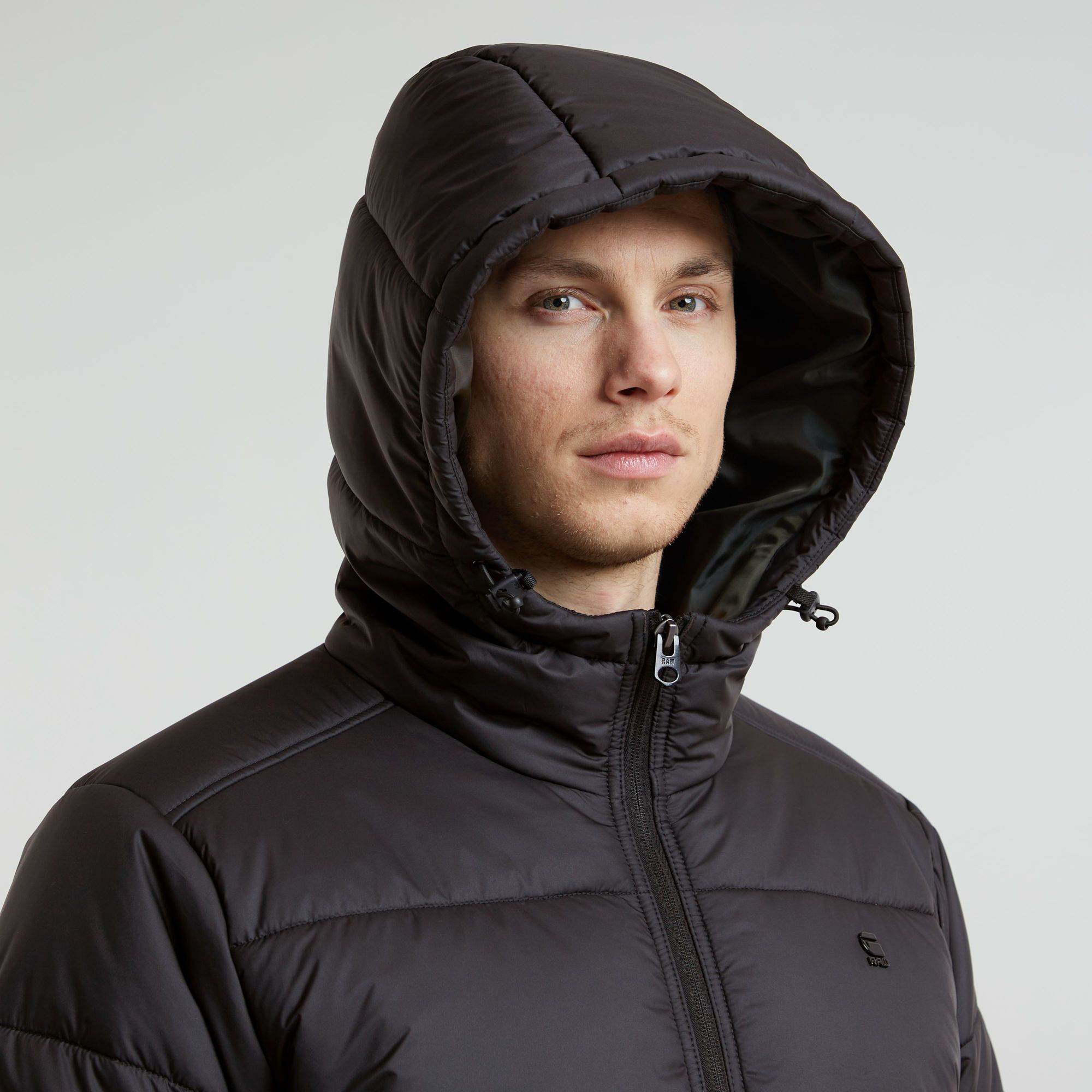 G-Star RAW Gewatteerde Puffer Met Capuchon Zwart Heren