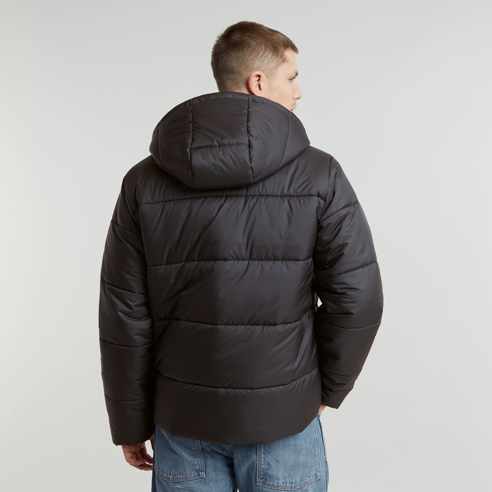 G-Star RAW Gewatteerde Puffer Met Capuchon Zwart Heren