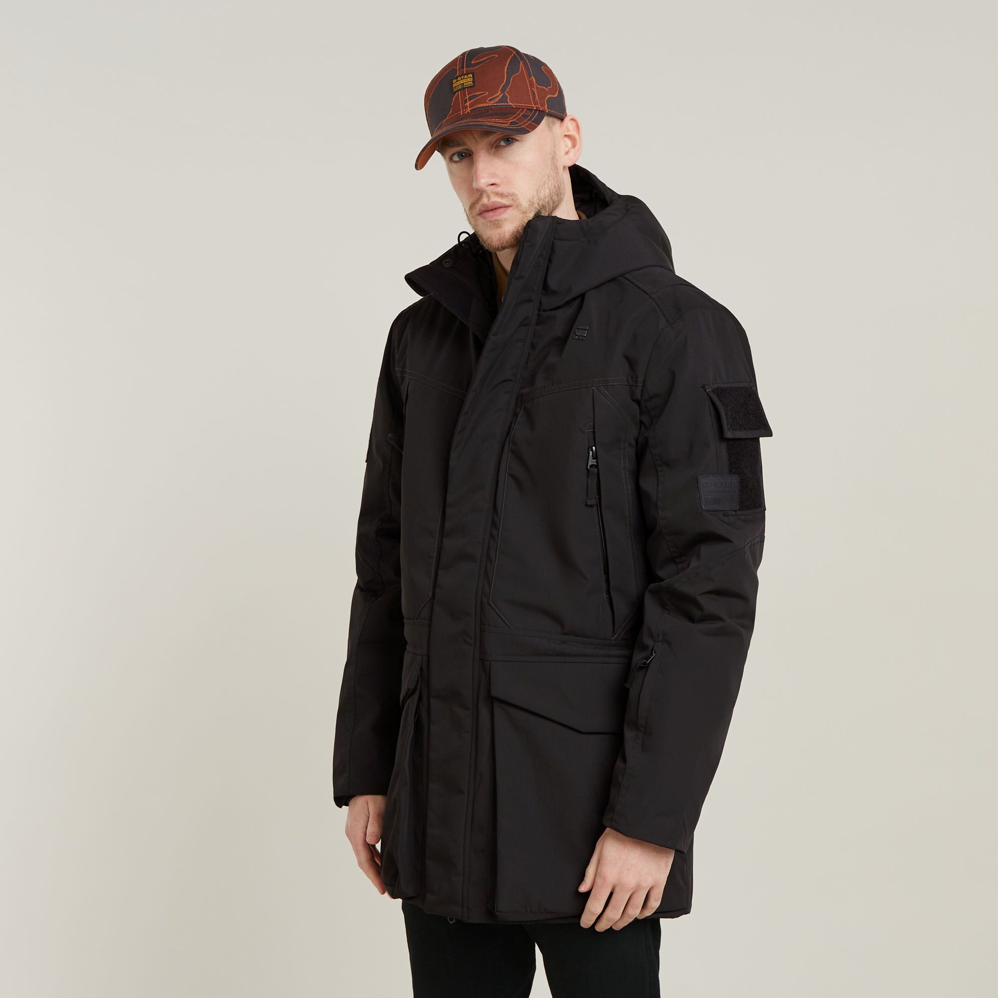 

Gewatteerde Expedition Parka Met Capuchon - Zwart - Heren