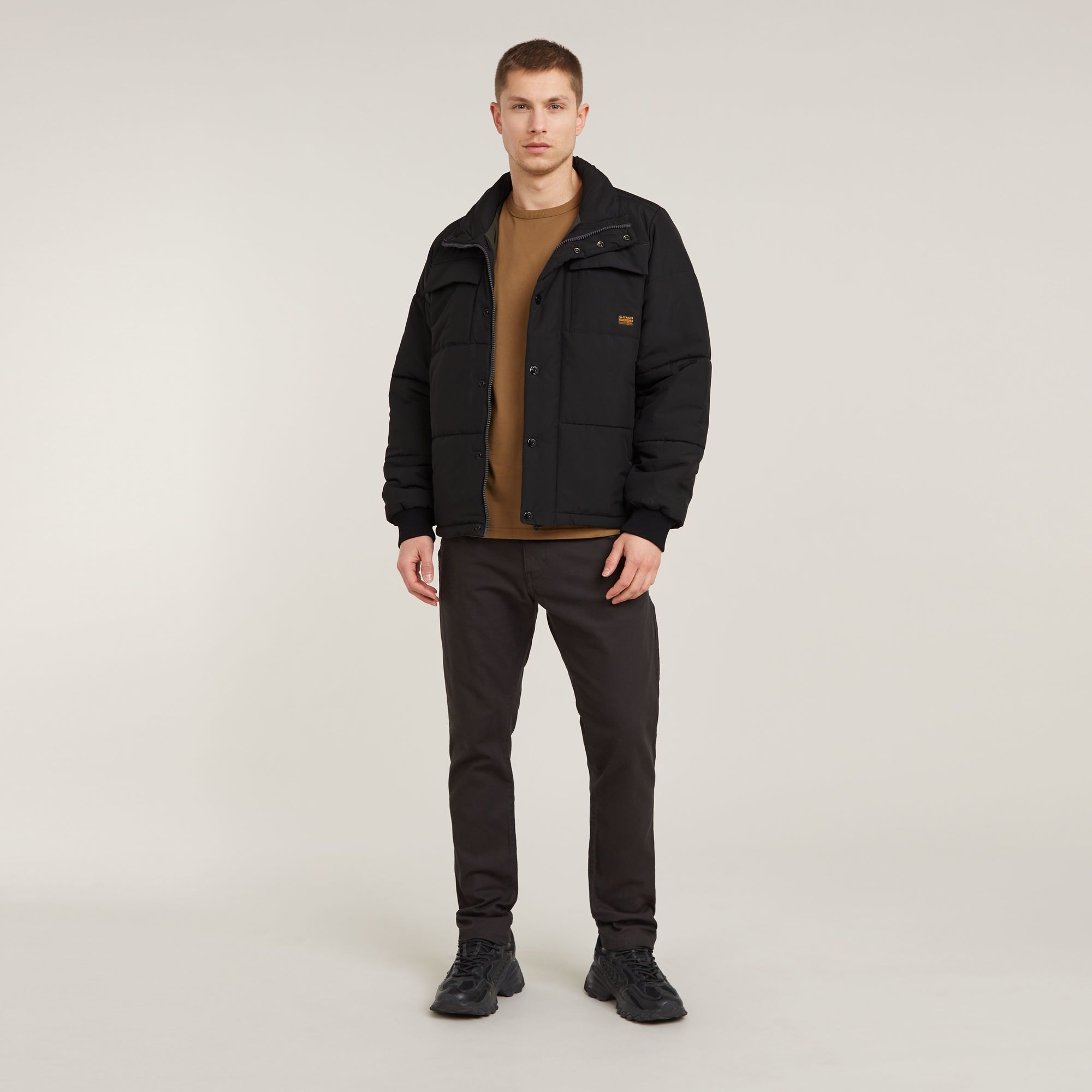 G-Star RAW 4 Pocket Quilted Gewatteerd Jack Zwart Heren