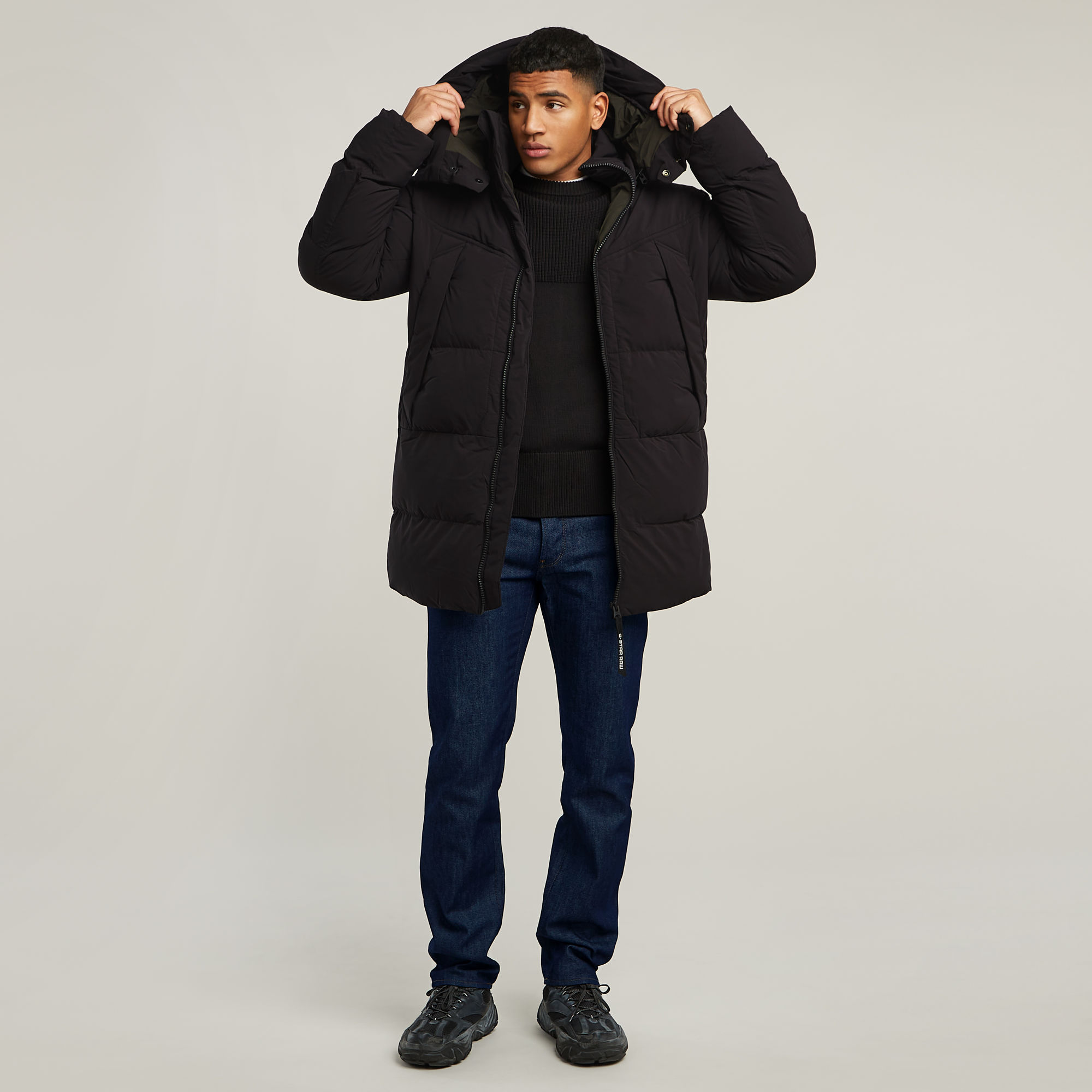 G-Star RAW G- Whistler 2.0 Gewatteerde Parka 2.0 Met Capuchon Zwart Heren