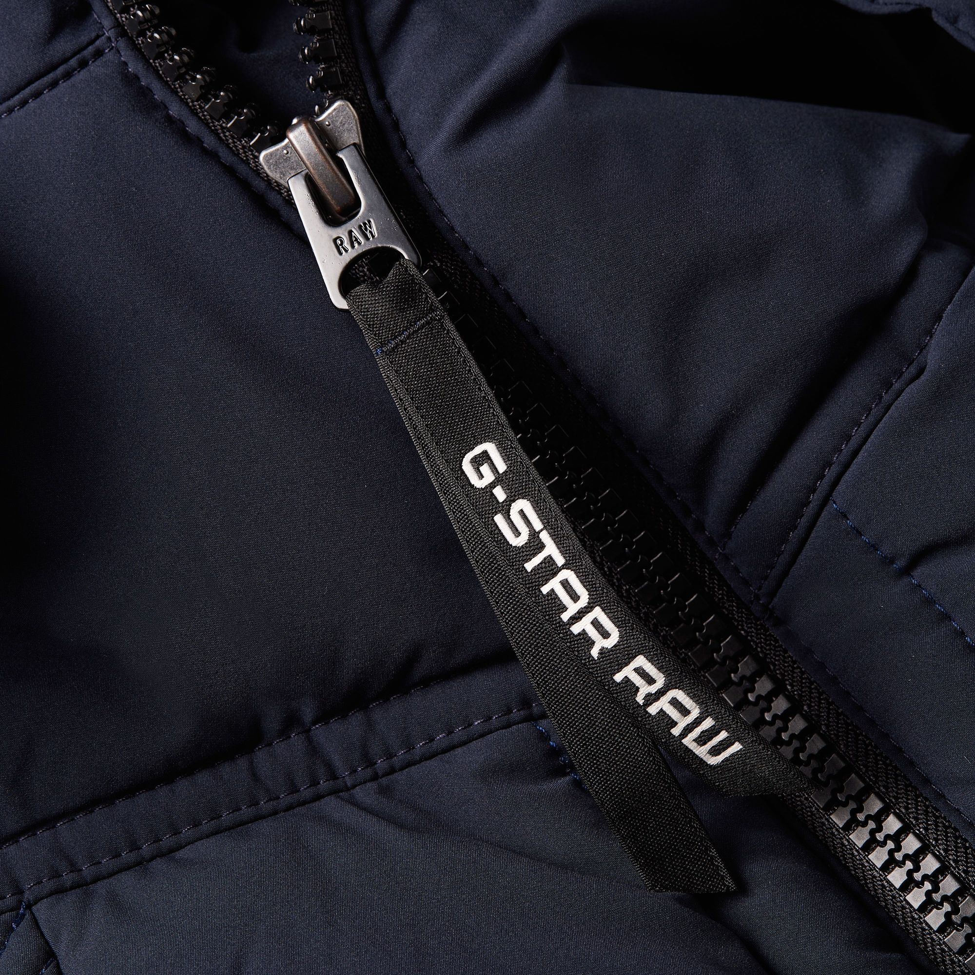 G-Star RAW G-Whistler 2.0 Gewatteerde Bodywarmer Met Capuchon Donkerblauw Heren