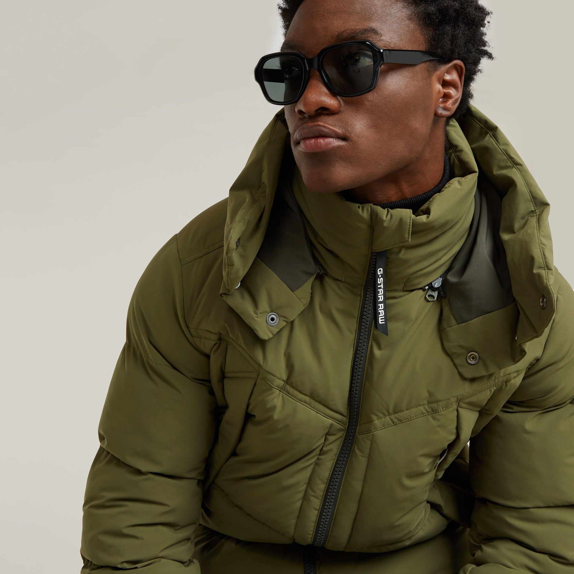 G-Star RAW G- Whistler 2.0 Gewatteerd Jack Met Capuchon Groen Heren