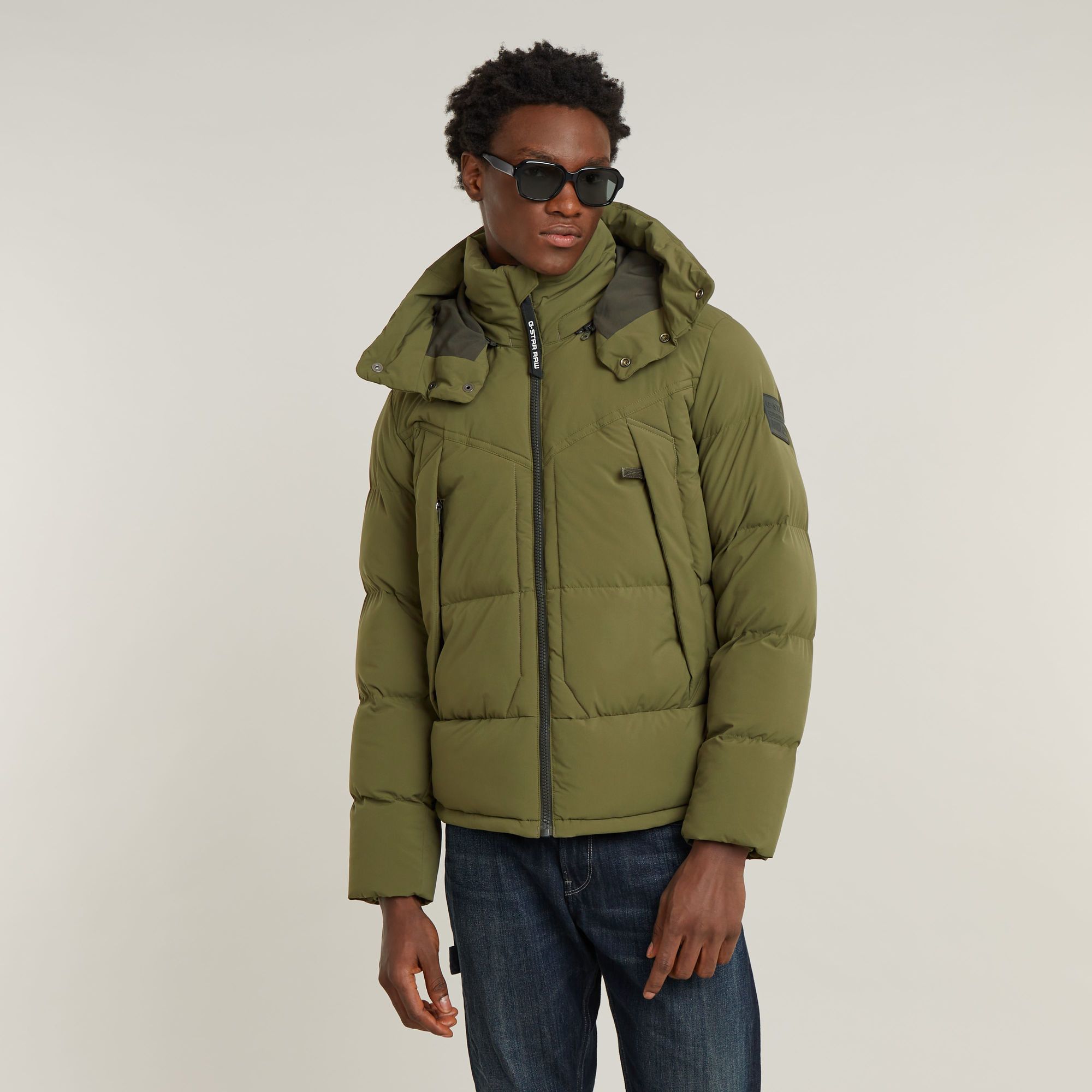 G-Star RAW G- Whistler 2.0 Gewatteerd Jack Met Capuchon Groen Heren