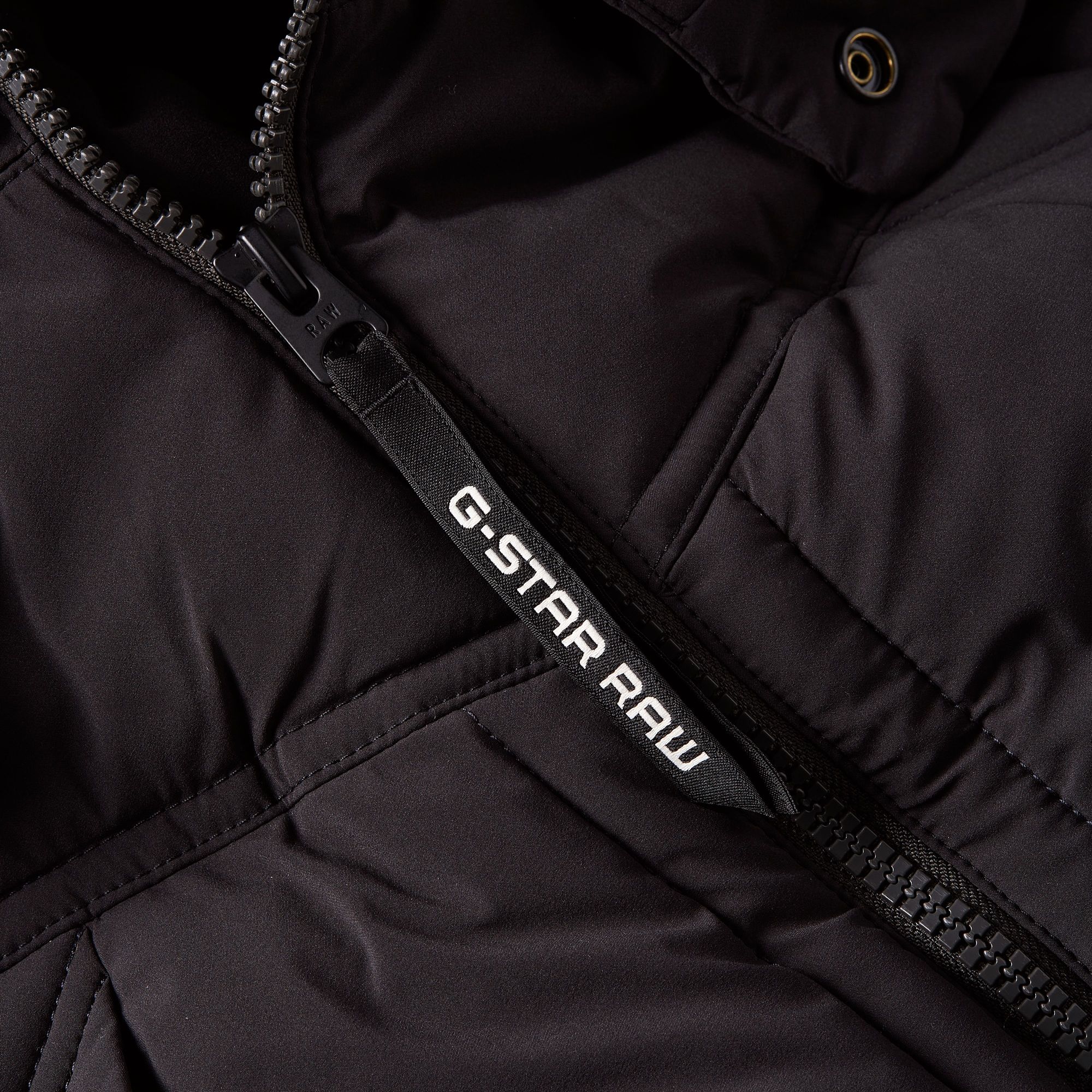 G-Star RAW G-Whistler 2.0 Gewatteerde Bodywarmer Met Capuchon Zwart Heren