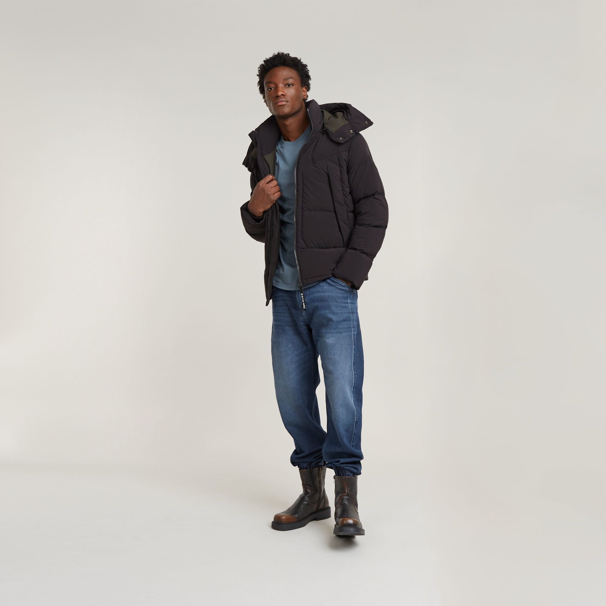 G-Star RAW G- Whistler 2.0 Gewatteerd Jack Met Capuchon Zwart Heren