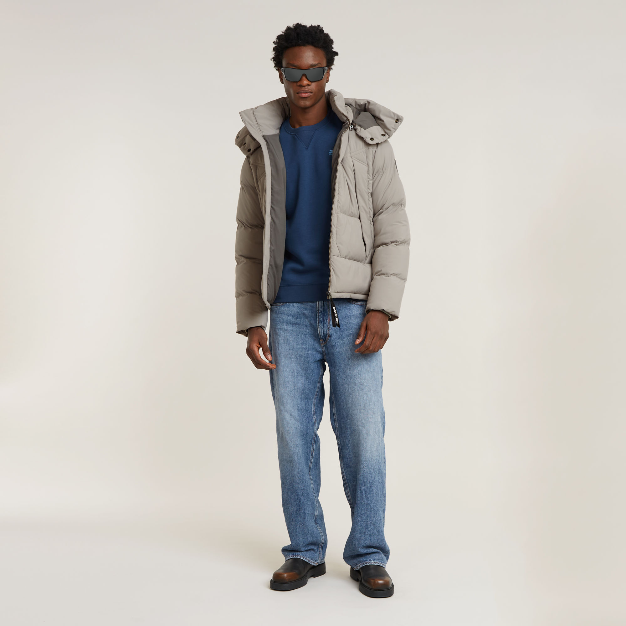 G-Star RAW G- Whistler 2.0 Gewatteerd Jack Met Capuchon Beige Heren