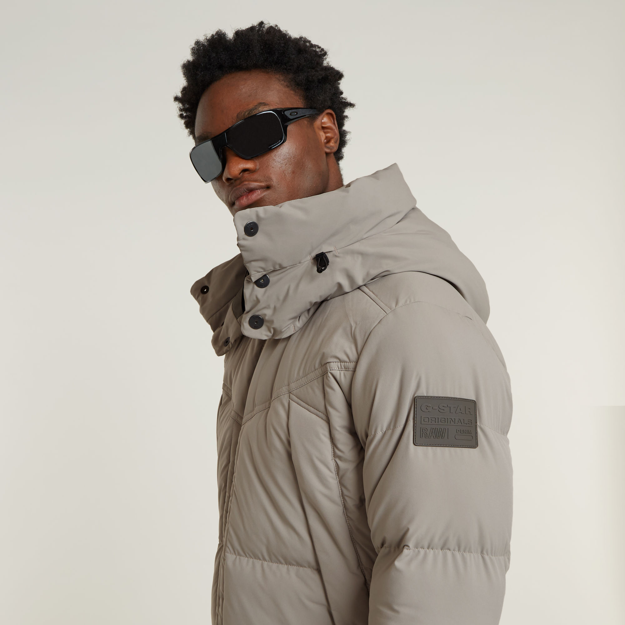 G-Star RAW G- Whistler 2.0 Gewatteerd Jack Met Capuchon Beige Heren