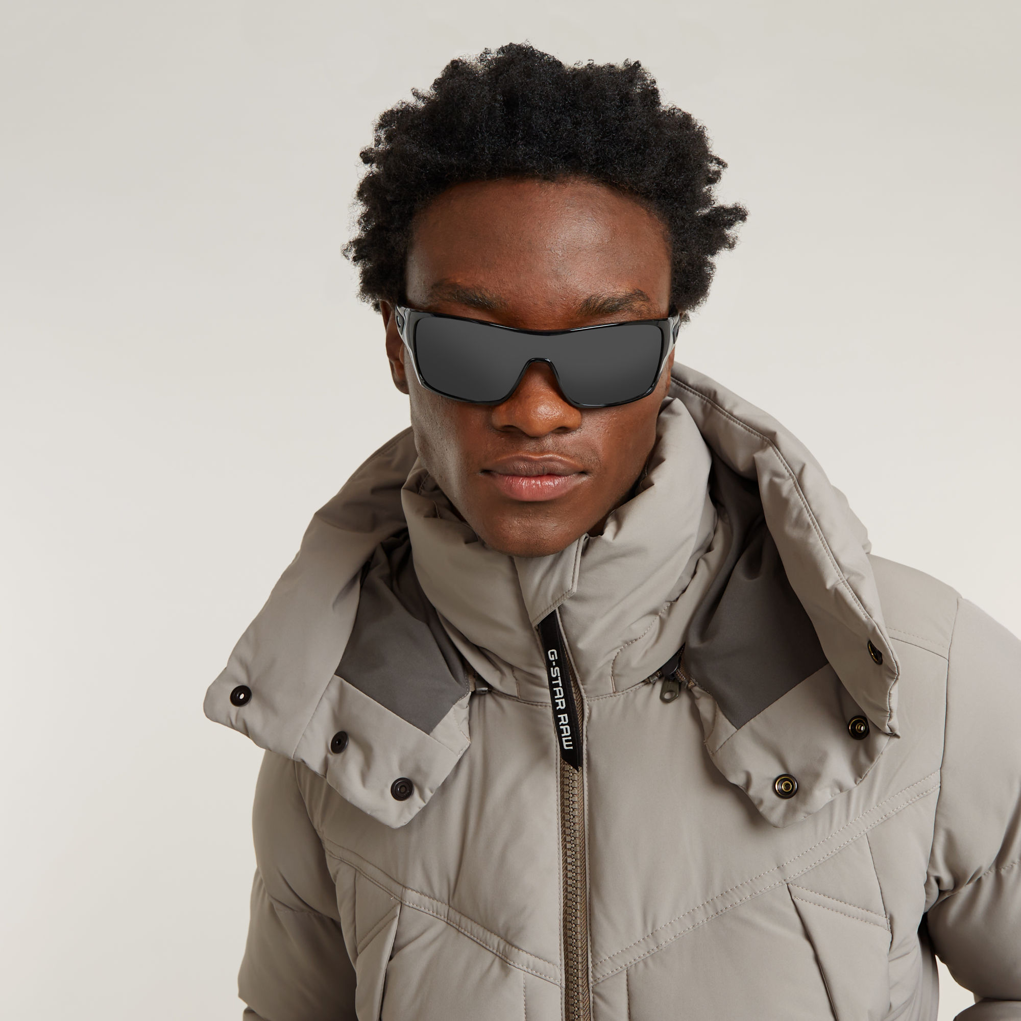 G-Star RAW G- Whistler 2.0 Gewatteerd Jack Met Capuchon Beige Heren