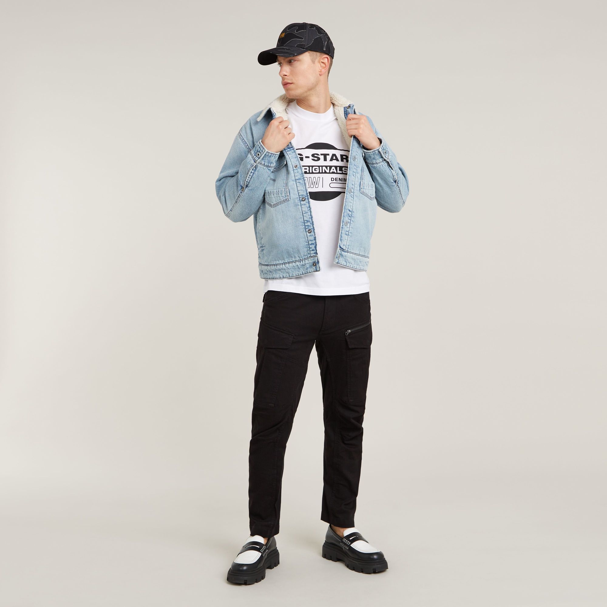 G-Star RAW Zip Cargobroek 3D Tapered Zwart Heren