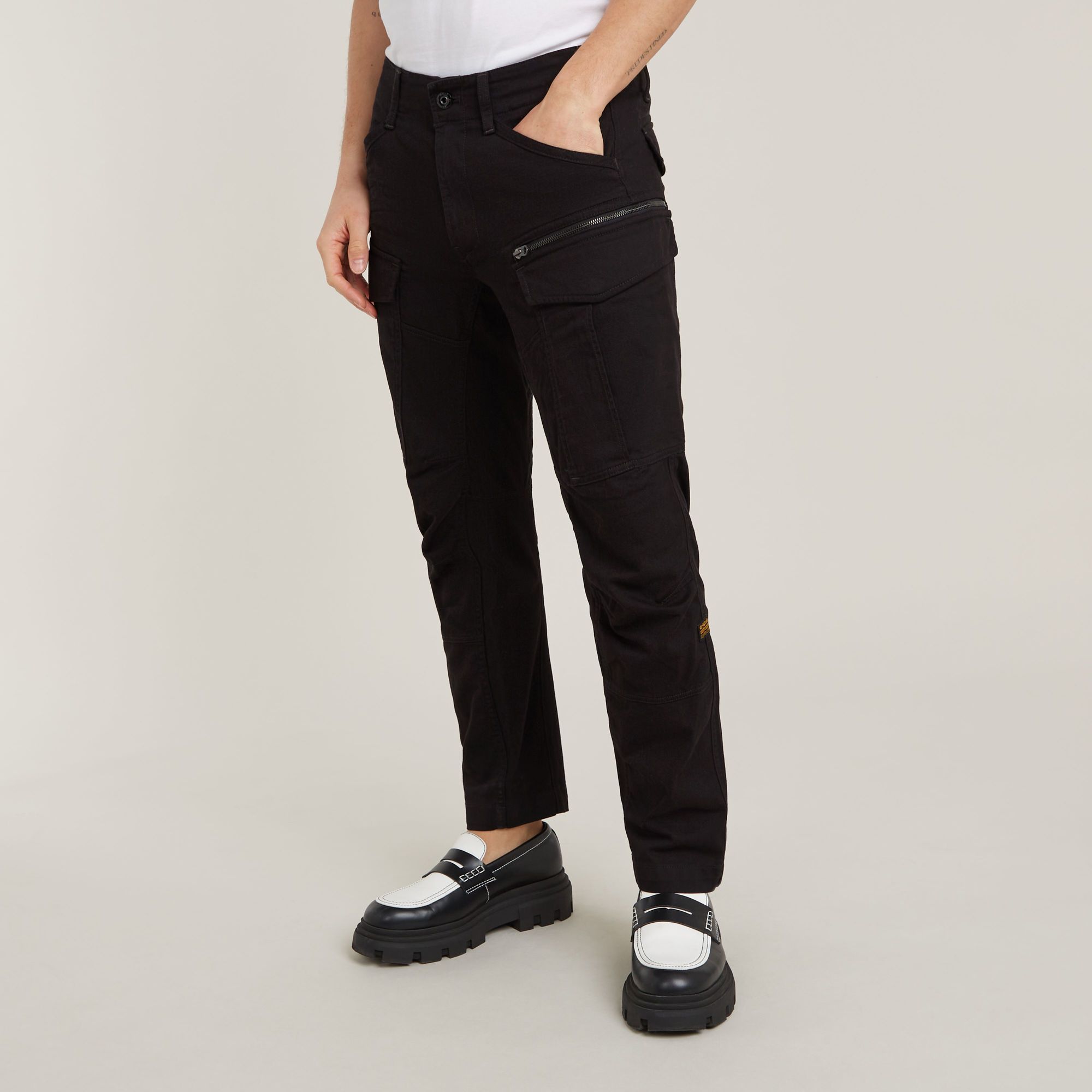 

Zip Cargo Pants 3D Tapered - Black - Men