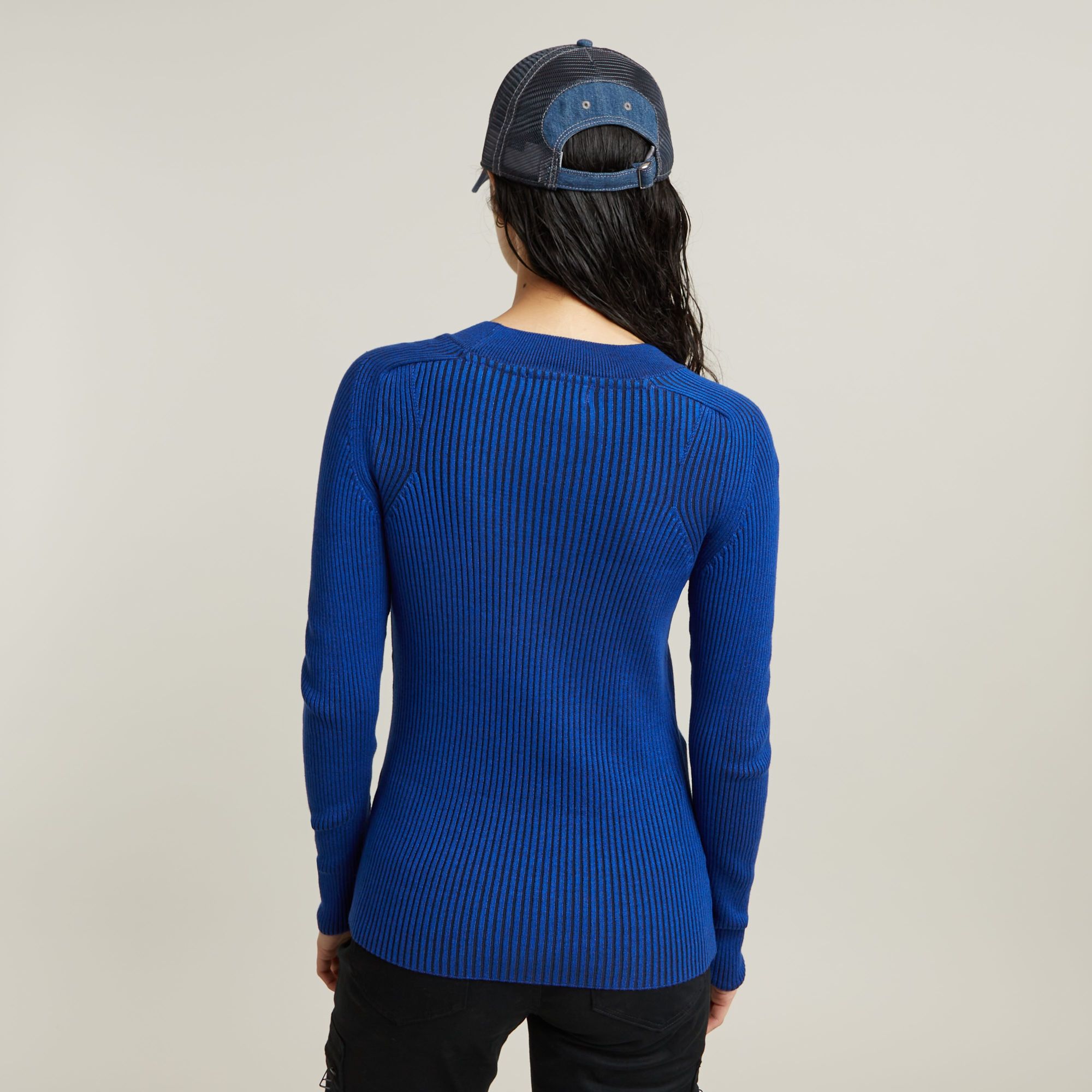 G-Star RAW Gebreide Trui Plated Slim Meerkleurig Dames