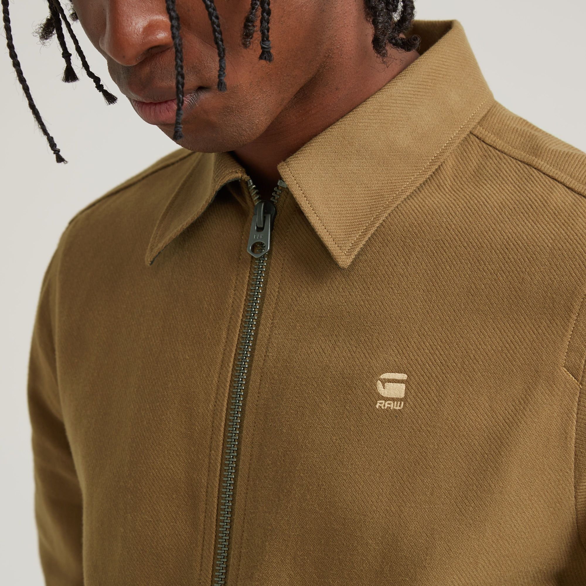 G-Star RAW Zip Overshirt Bruin Heren