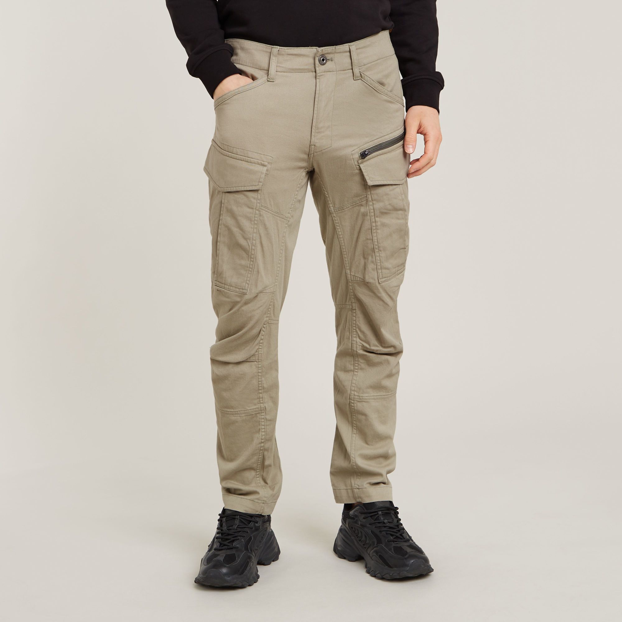 

Zip Cargo Pants 3D Tapered - Beige - Men