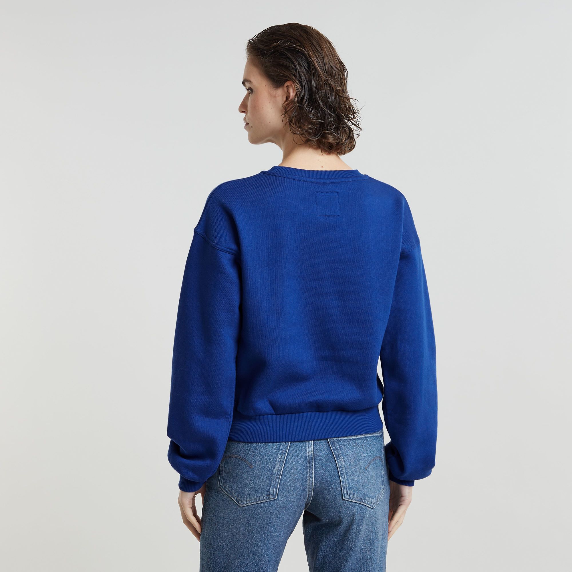 G-Star RAW Graphic Loose Sweater Midden blauw Dames