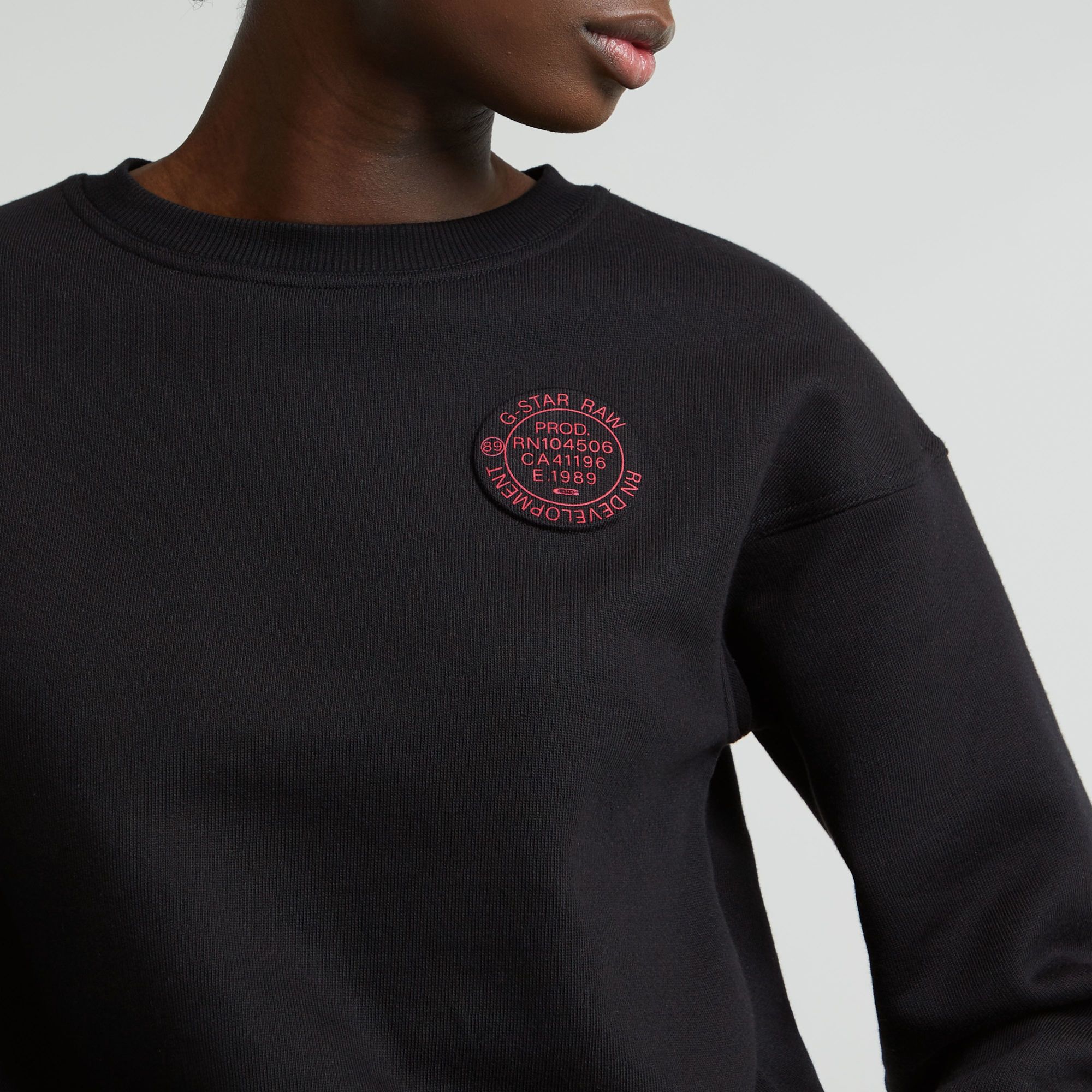 G-Star RAW Circle Graphic Loose Sweater Zwart Dames
