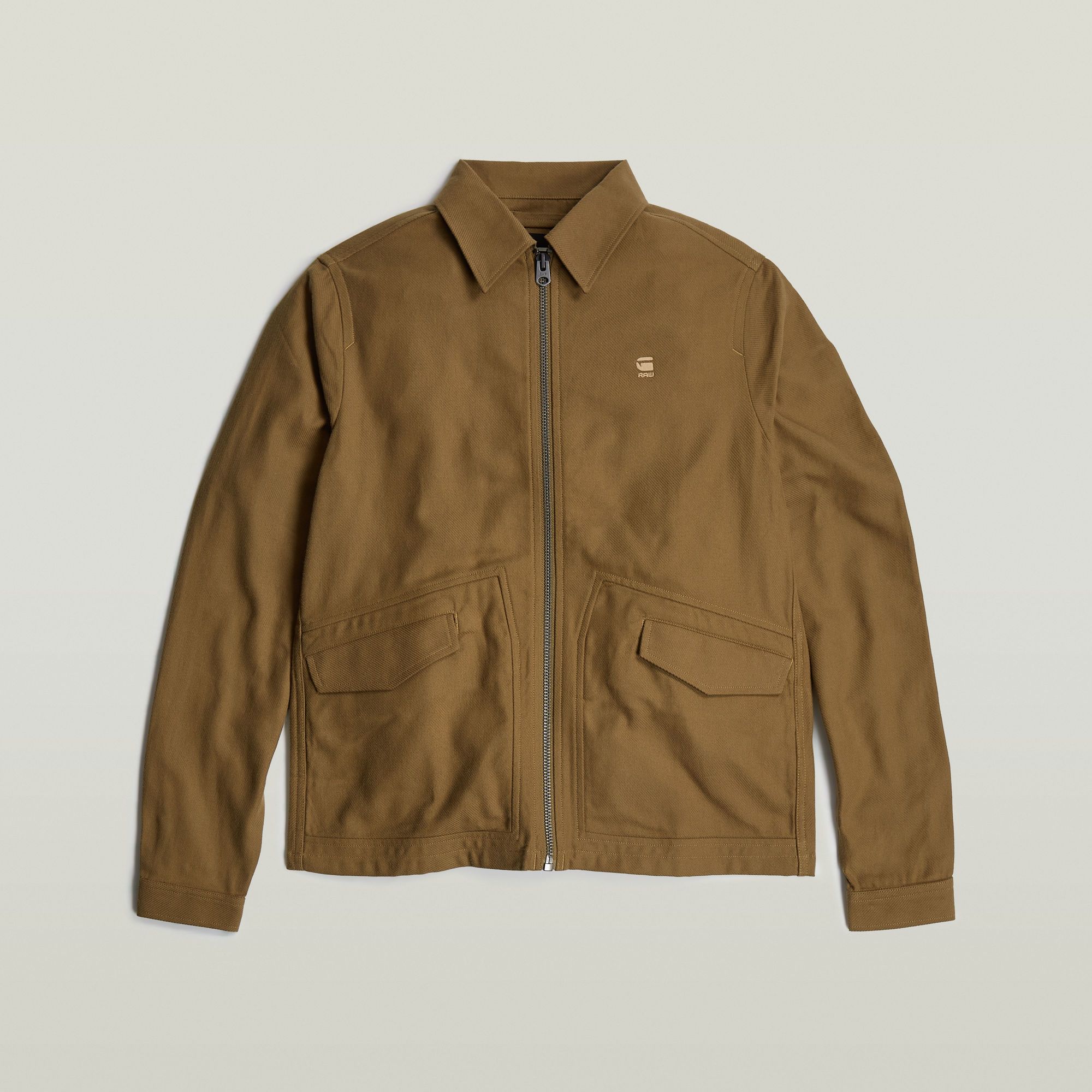 G-Star RAW Zip Overshirt Bruin Heren