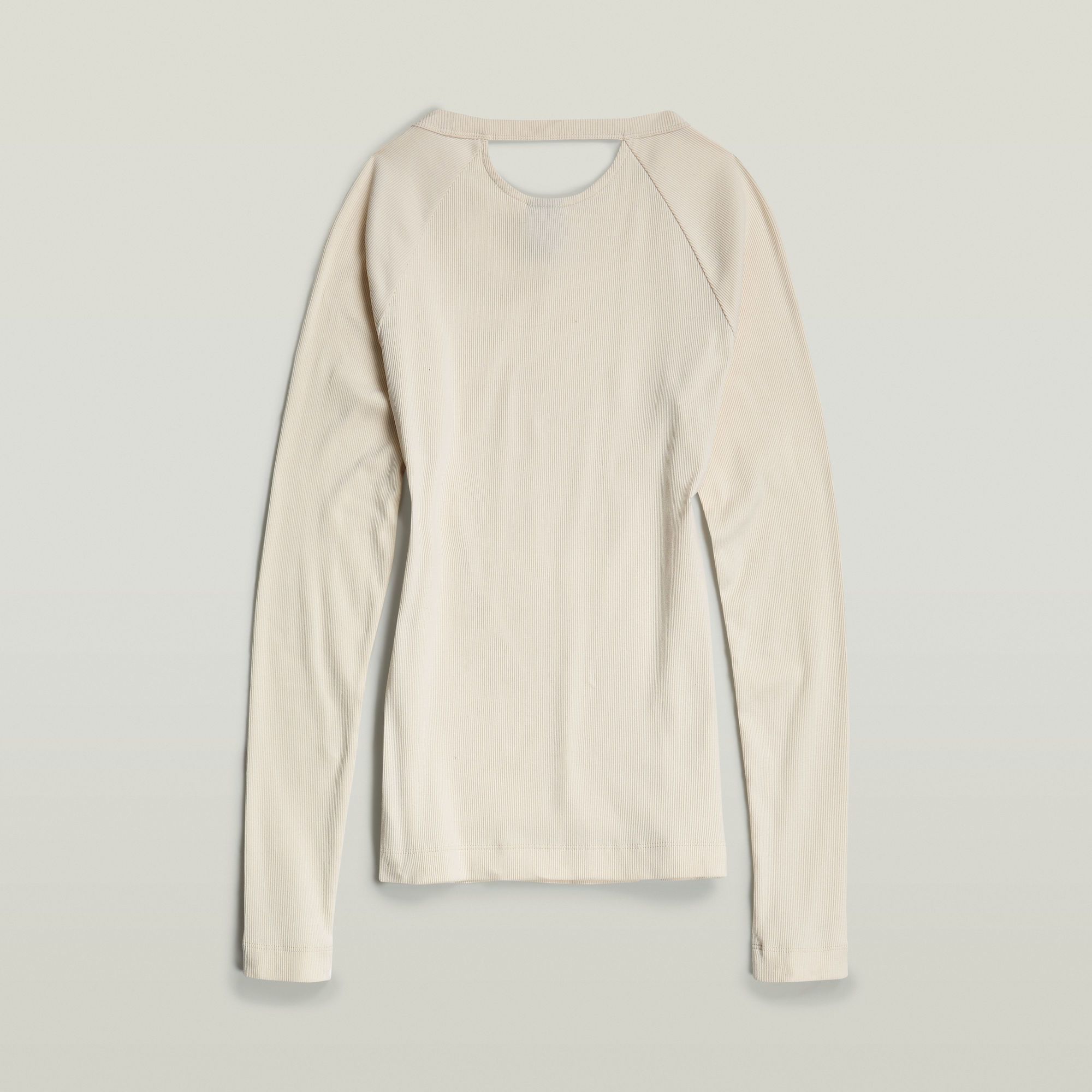 G-Star RAW Slim Rib Keyhole Top Wit Dames