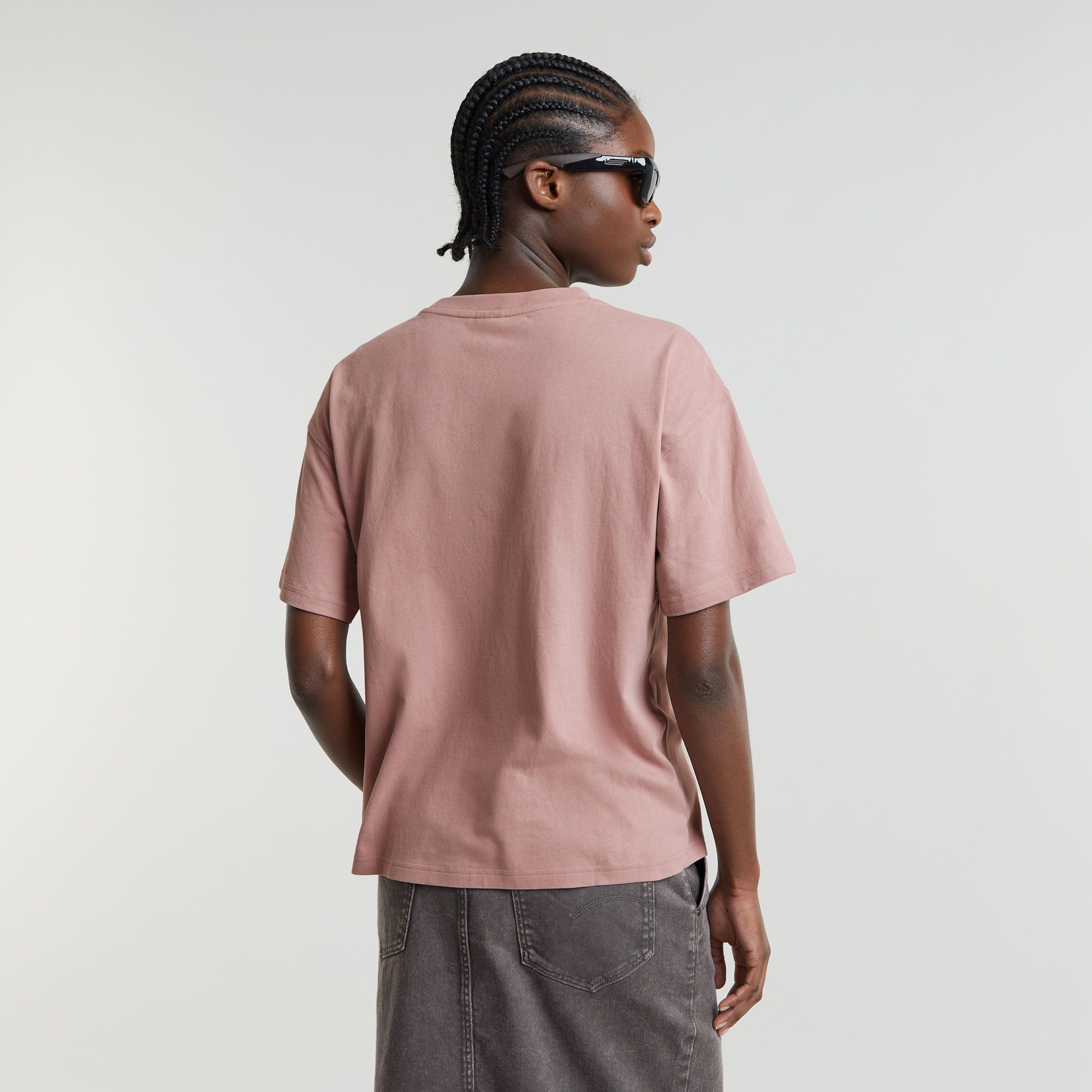 G-Star RAW Faux Embro Loose Top Roze Dames