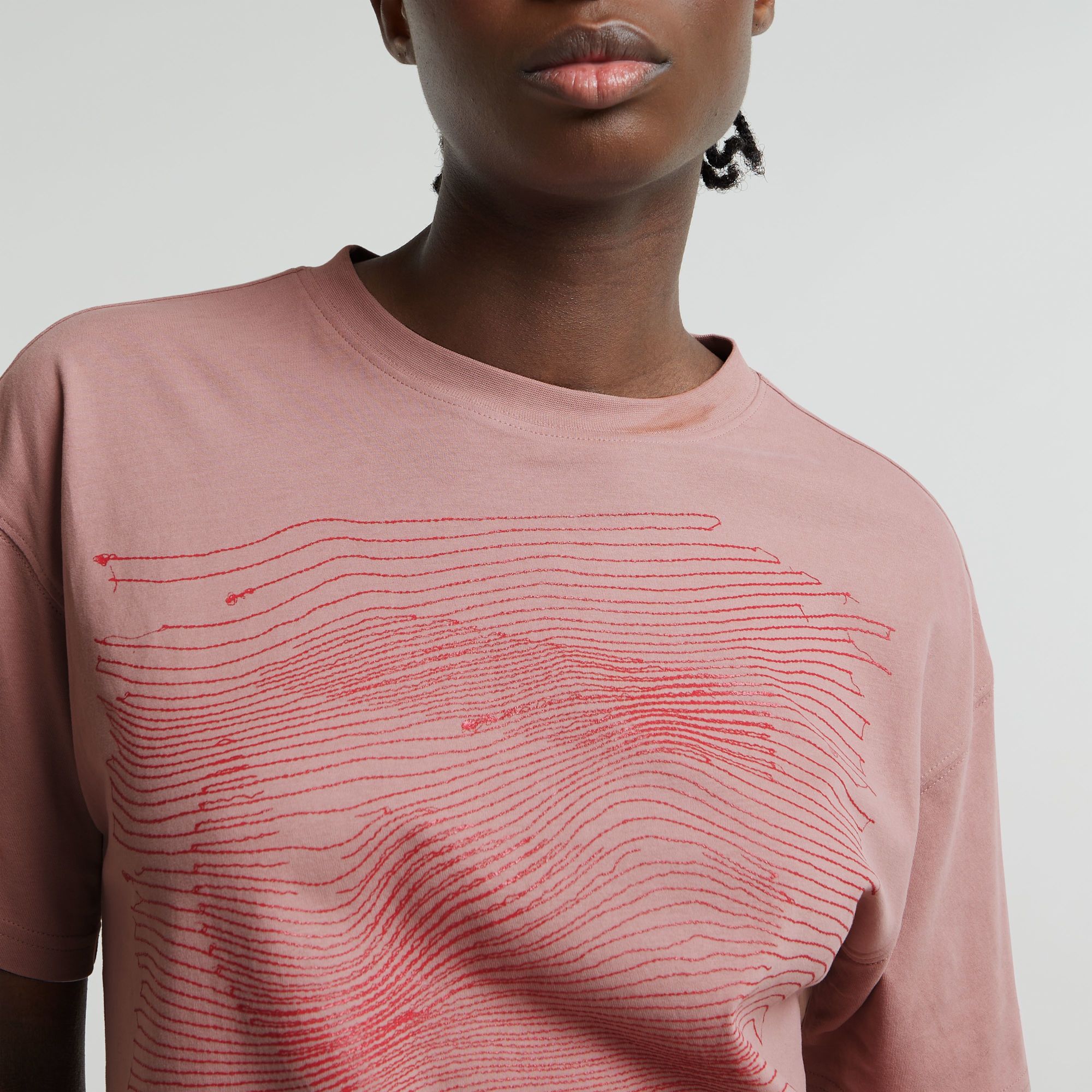G-Star RAW Faux Embro Loose Top Roze Dames