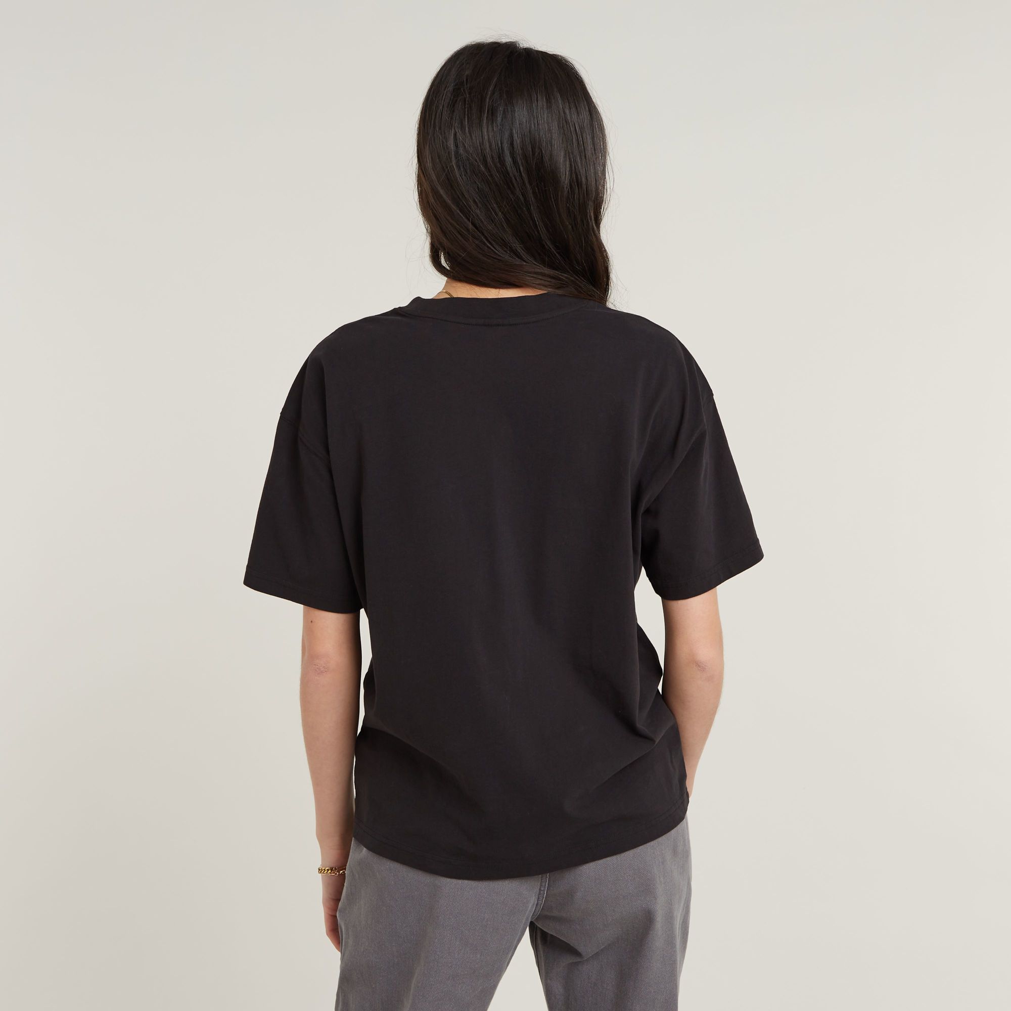 G-Star RAW Faux Embro Loose Top Zwart Dames