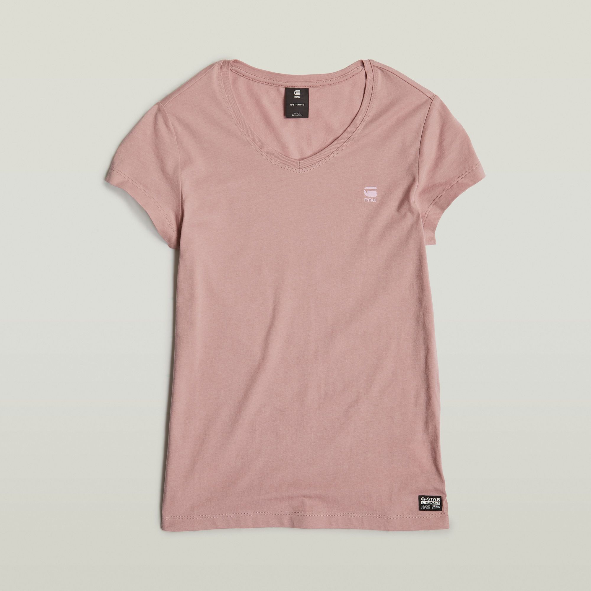 G-Star RAW Eyben Slim V-Neck Top 2.0 Roze Dames