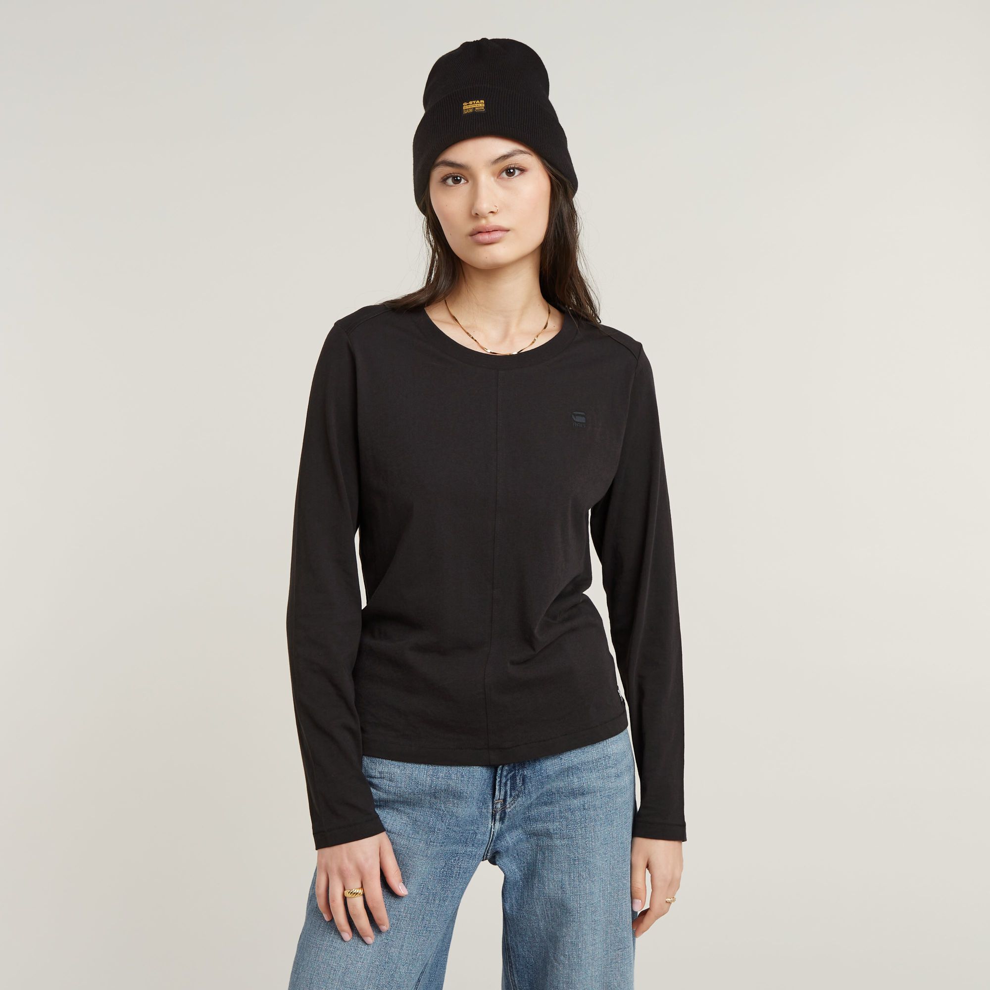 

Front Seam Top - Black - Women