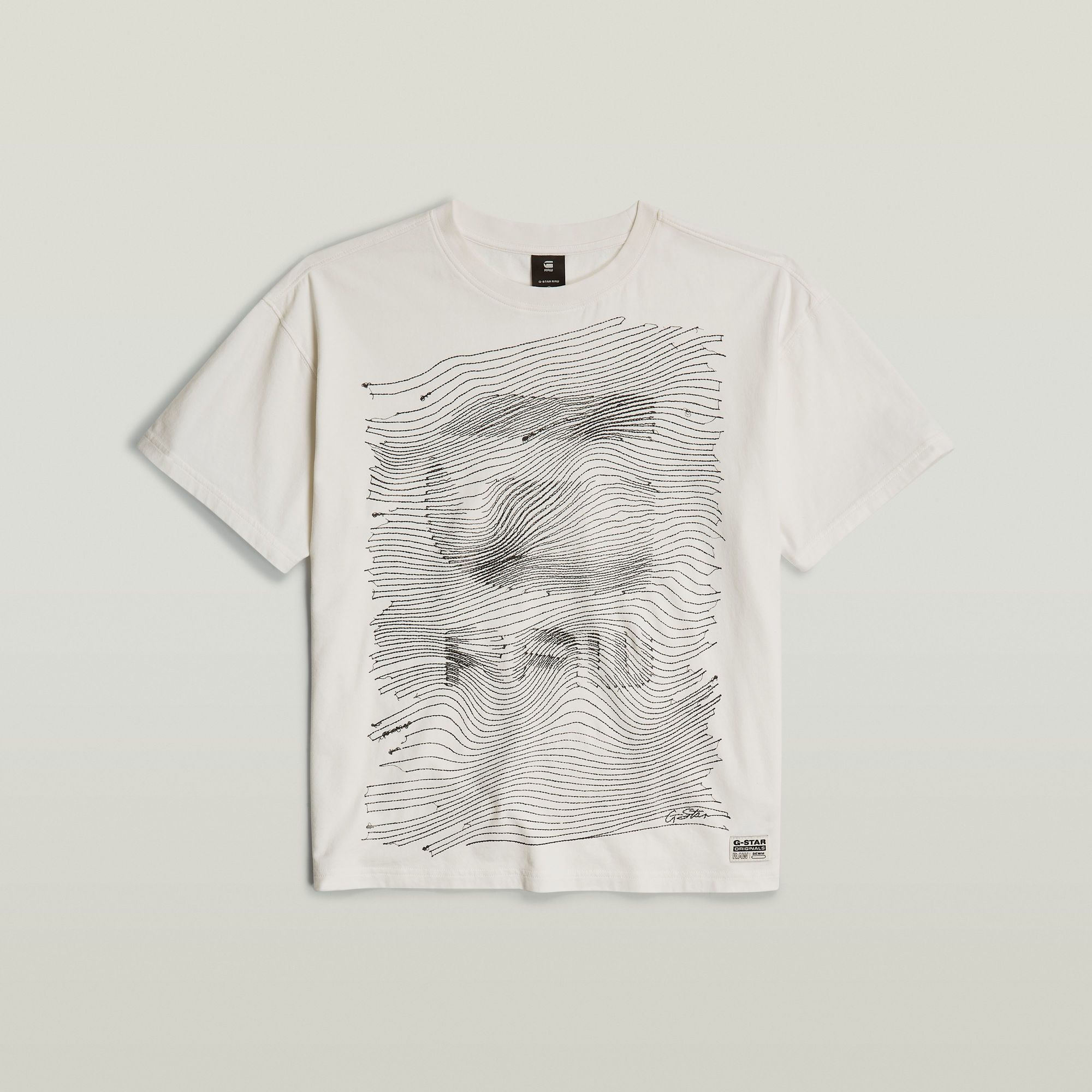 G-Star RAW Faux Embro Loose Top Wit Dames