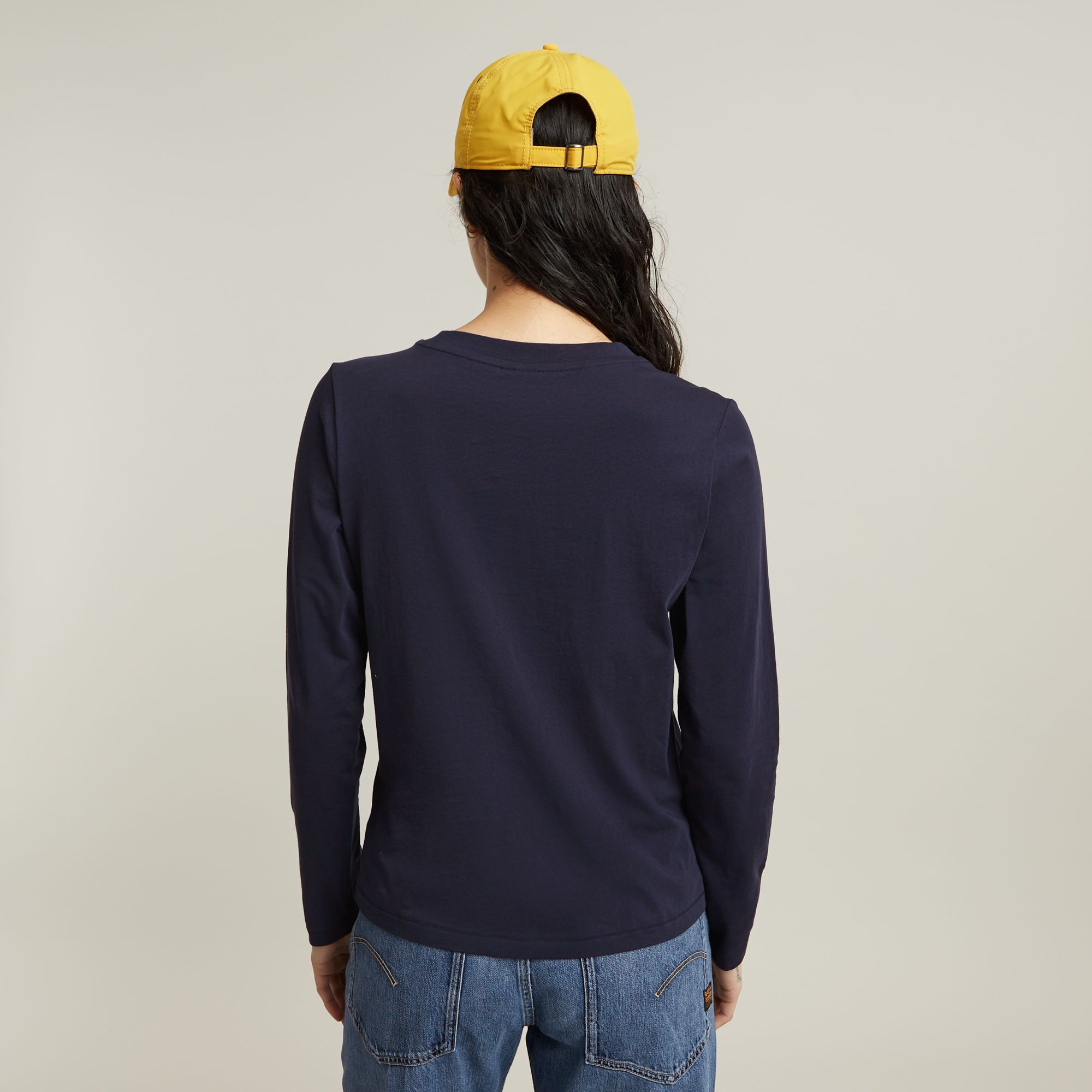 G-Star RAW Front Seam Top Donkerblauw Dames